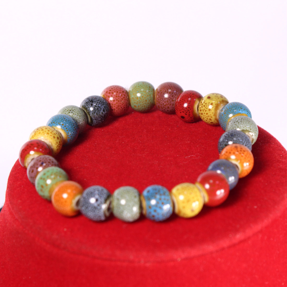 Voir photo 2 de Collier ras de cou + bracelet en céramique Collier ras de cou + bracelet en céramique - Vue 2 -
