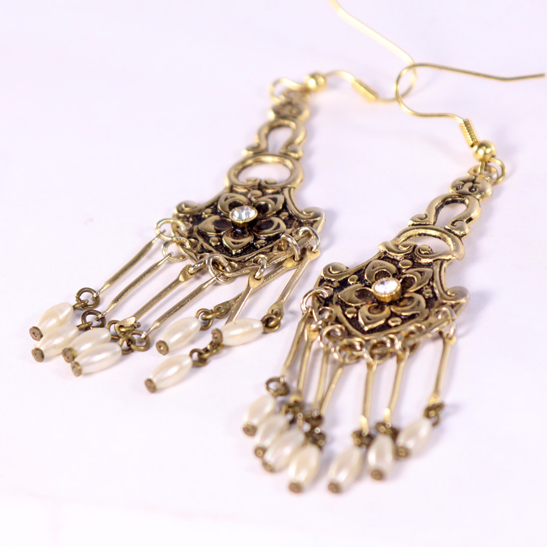 Boucles d'oreille longues pour oreilles percées Bon état - Vue 4 - 