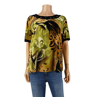 Blouse multicolore - Femme - Elegance - Taille M Très bon état -  reconditionné disponible sur Label Emmaüs