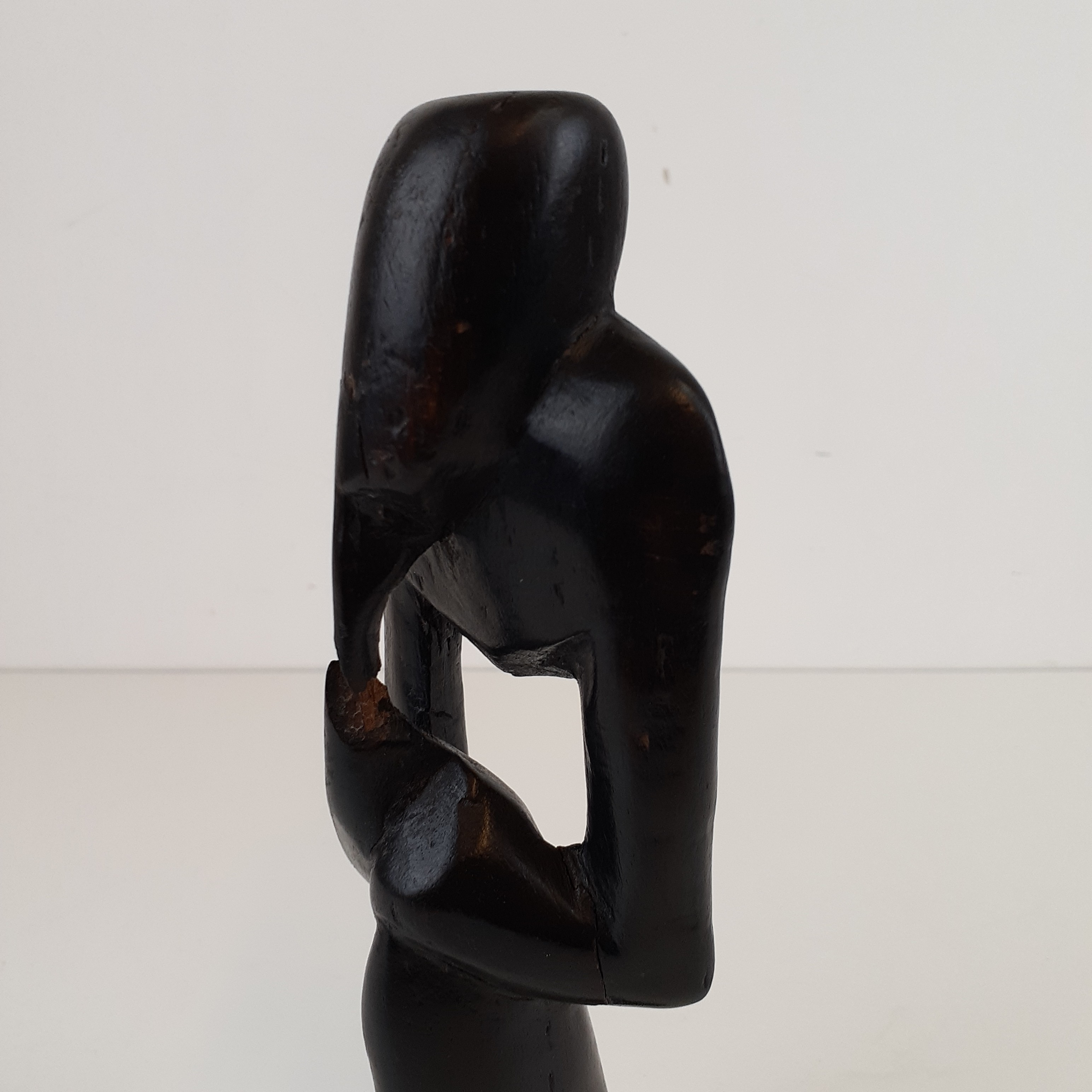 Statue en bois - Le Penseur - Photo 7