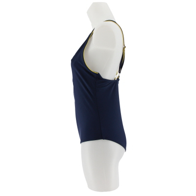 Maillot de bain bleu imprimé fil jaune - femme - ocenasun 10 - taille 42 - Photo 2