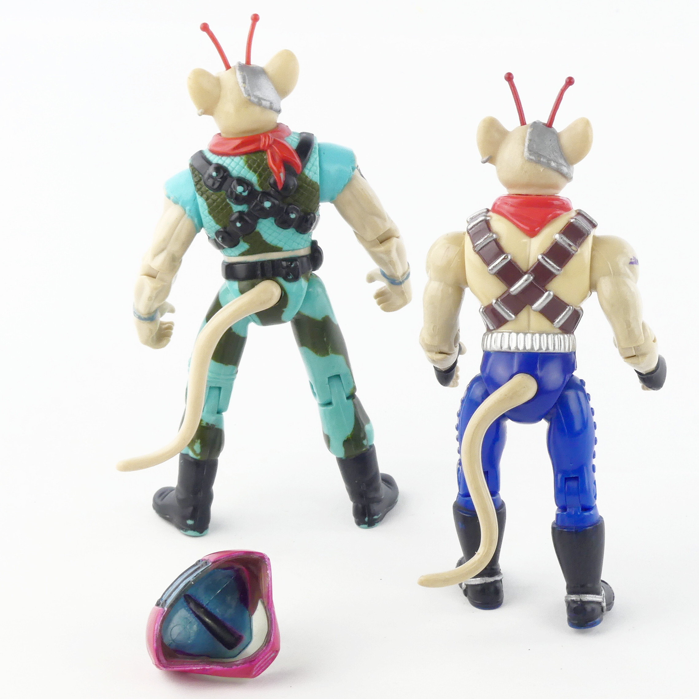 2 figurines souris de l'espace Biker Mice from Mars années 90  - Vue 3 - 