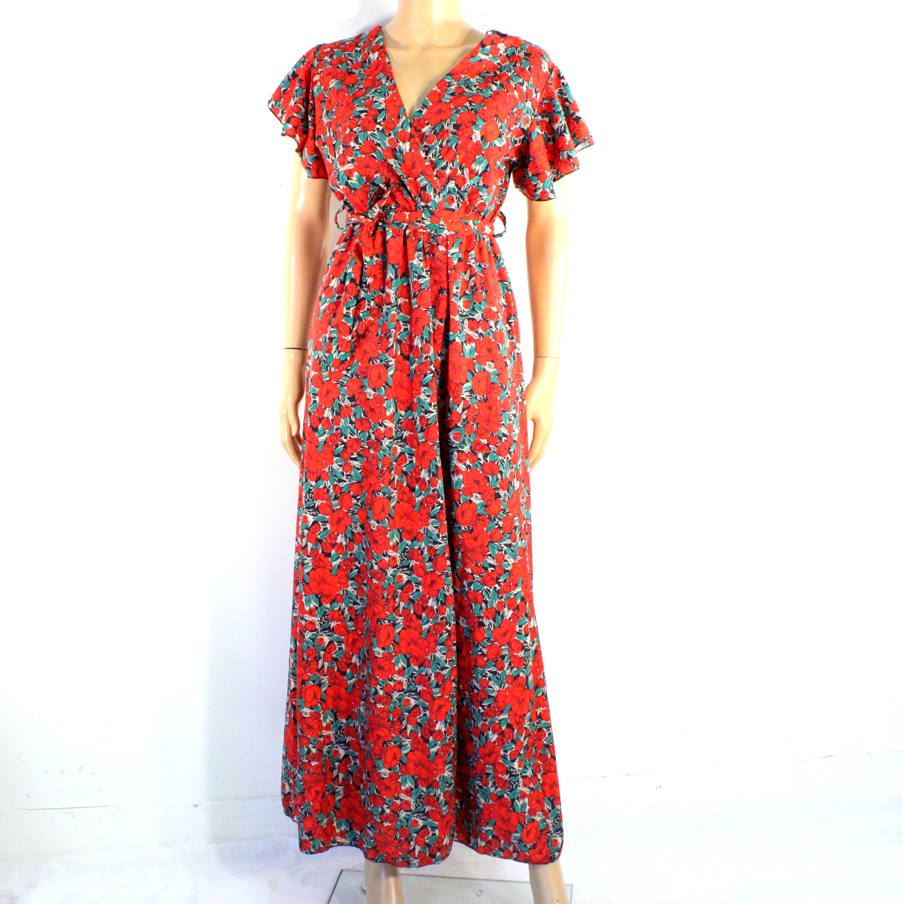 Robe Longue Fleurie Vert Taille Estime S /M - Label Emmaus - Modalova