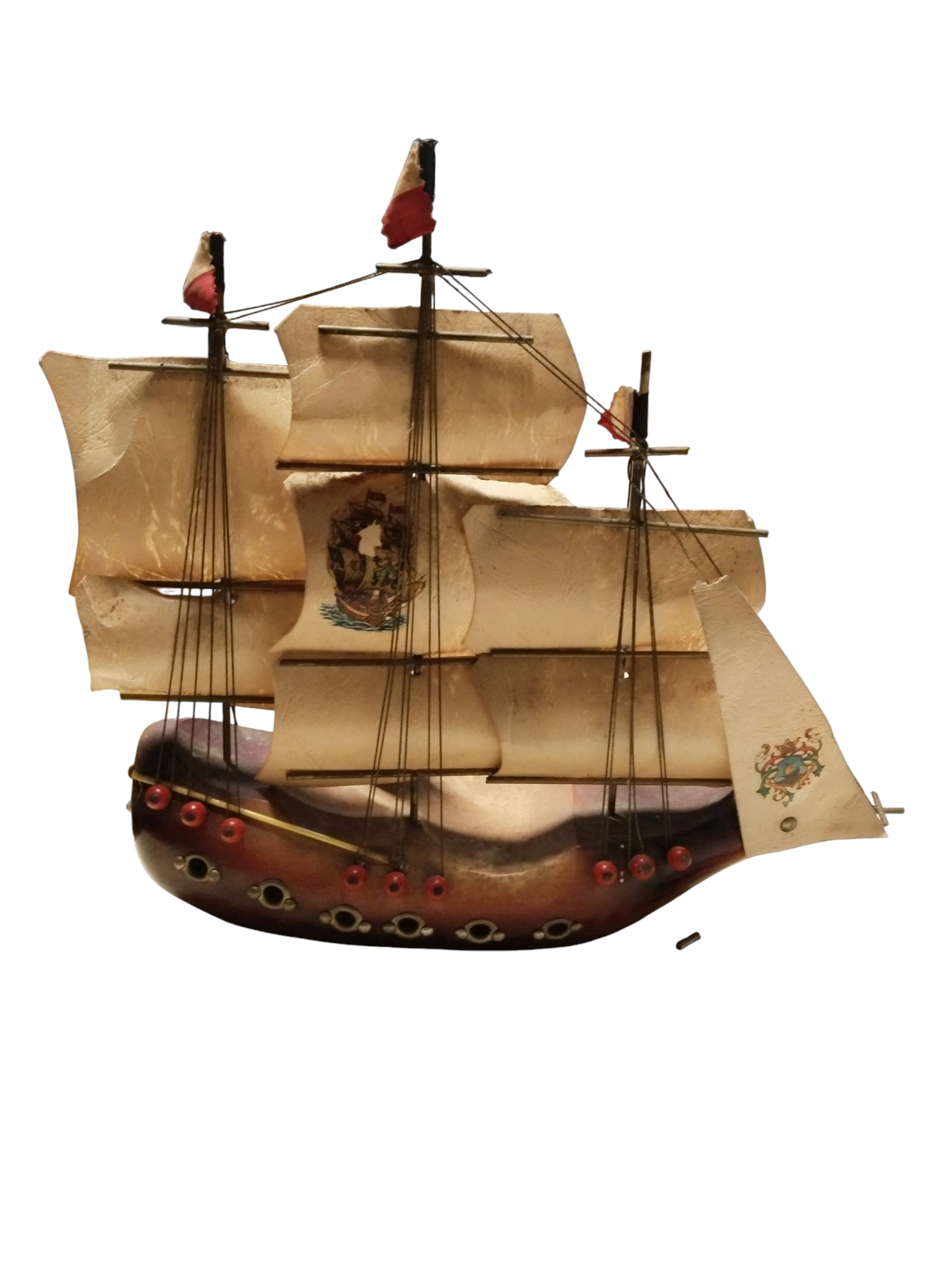 Voir photo 2 de Bateau lampe bois Bateau lampe bois État correct - Vue 2 -
