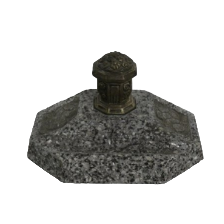 Joli encrier ancien en laiton - Bon état sur Label Emmaüs