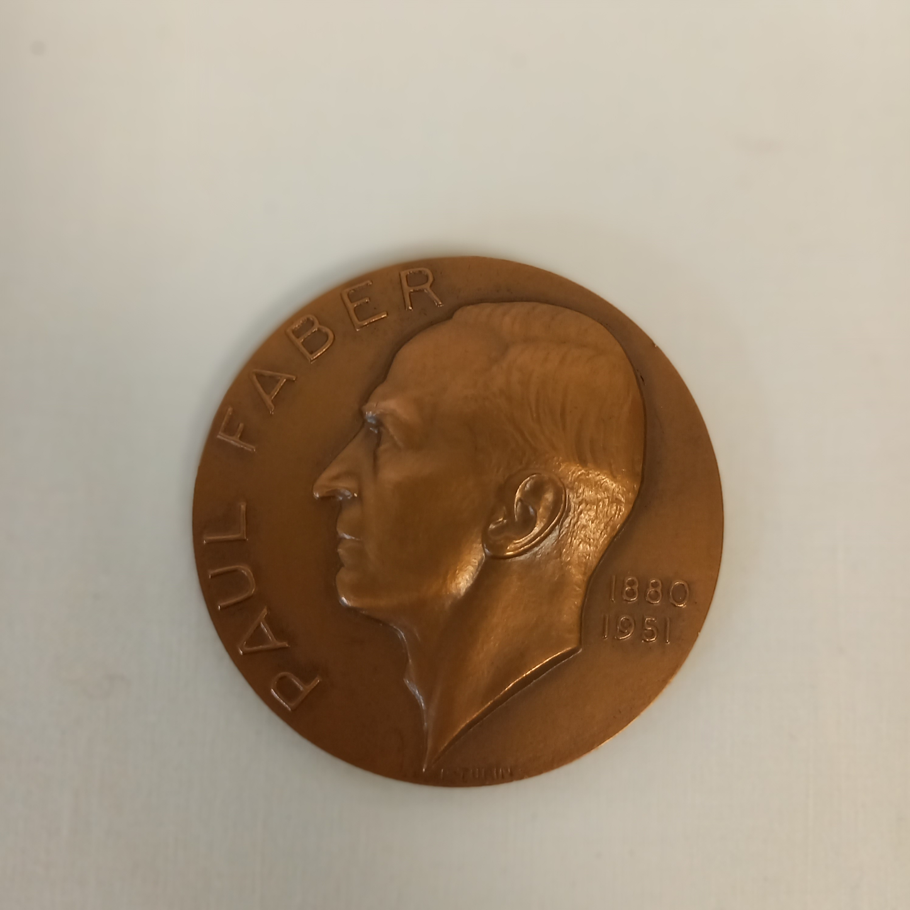 Médaille Paul Faber allégorie aciéries de champagnol 1916-1966 Turin  - Photo 4