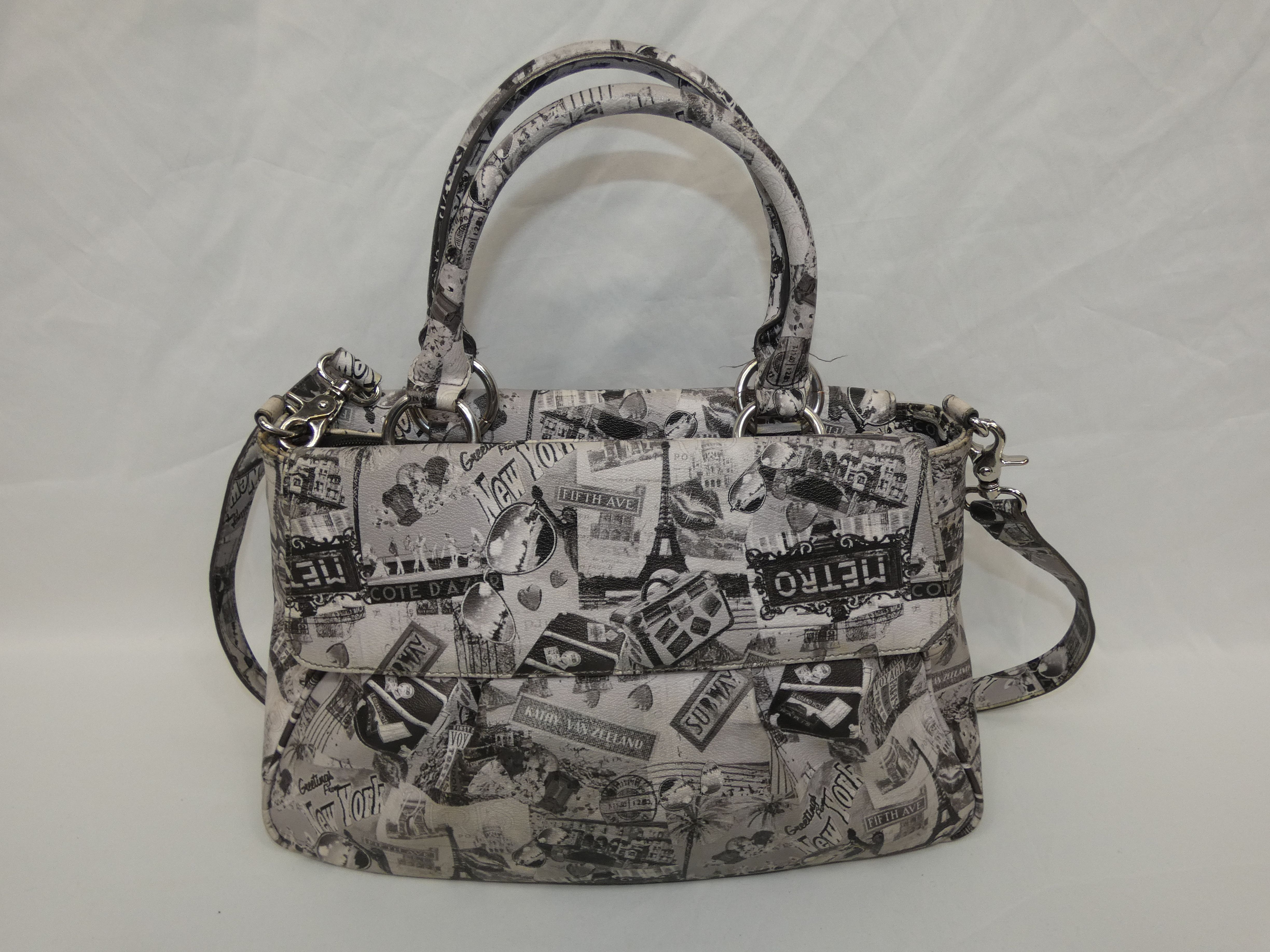 Sac à main à bandoulière en synthétique de marque KATHY VAN ZEELAND New York  - Vue 2 - 