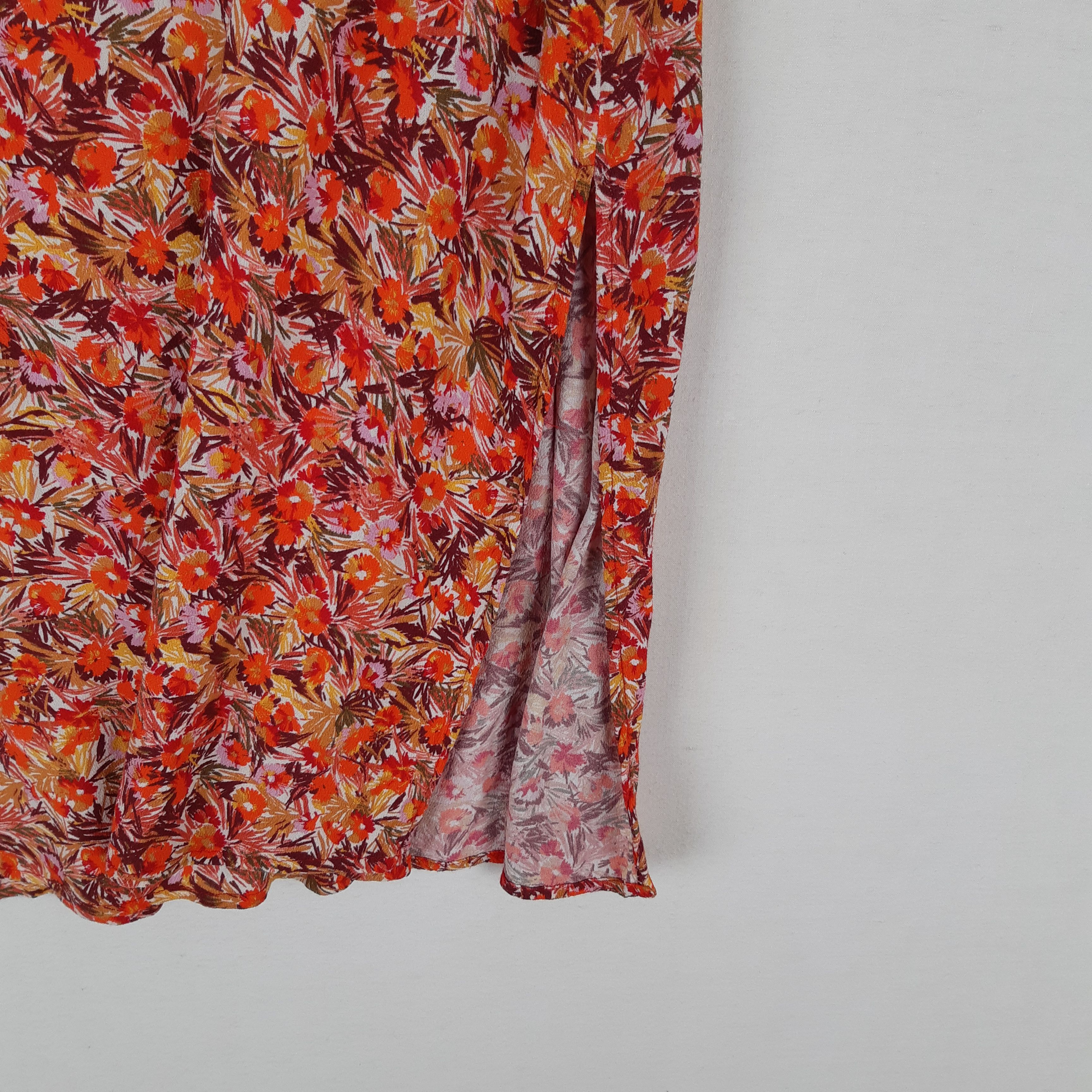 Caroll - Jupe imprimé floral multicolore - Taille 40 mesures 40 cm Longueur= 91 cm  - Vue 4 - 