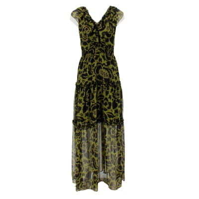 Robe noire et verte imprimée - Femme - NAF NAF - Taille 38 - Photo 1