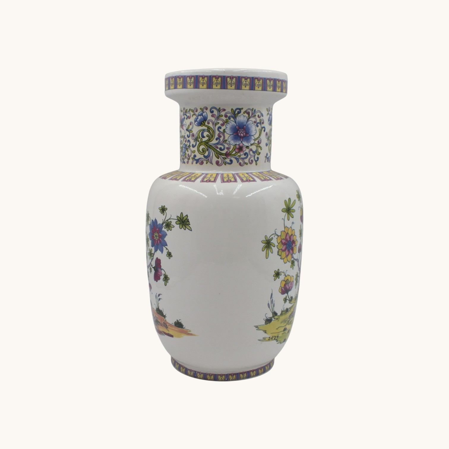 Voir photo 4 de Vase décoratif porcelaine style asiatique Vase décoratif porcelaine style asiatique Très bon état - Vue 4 -