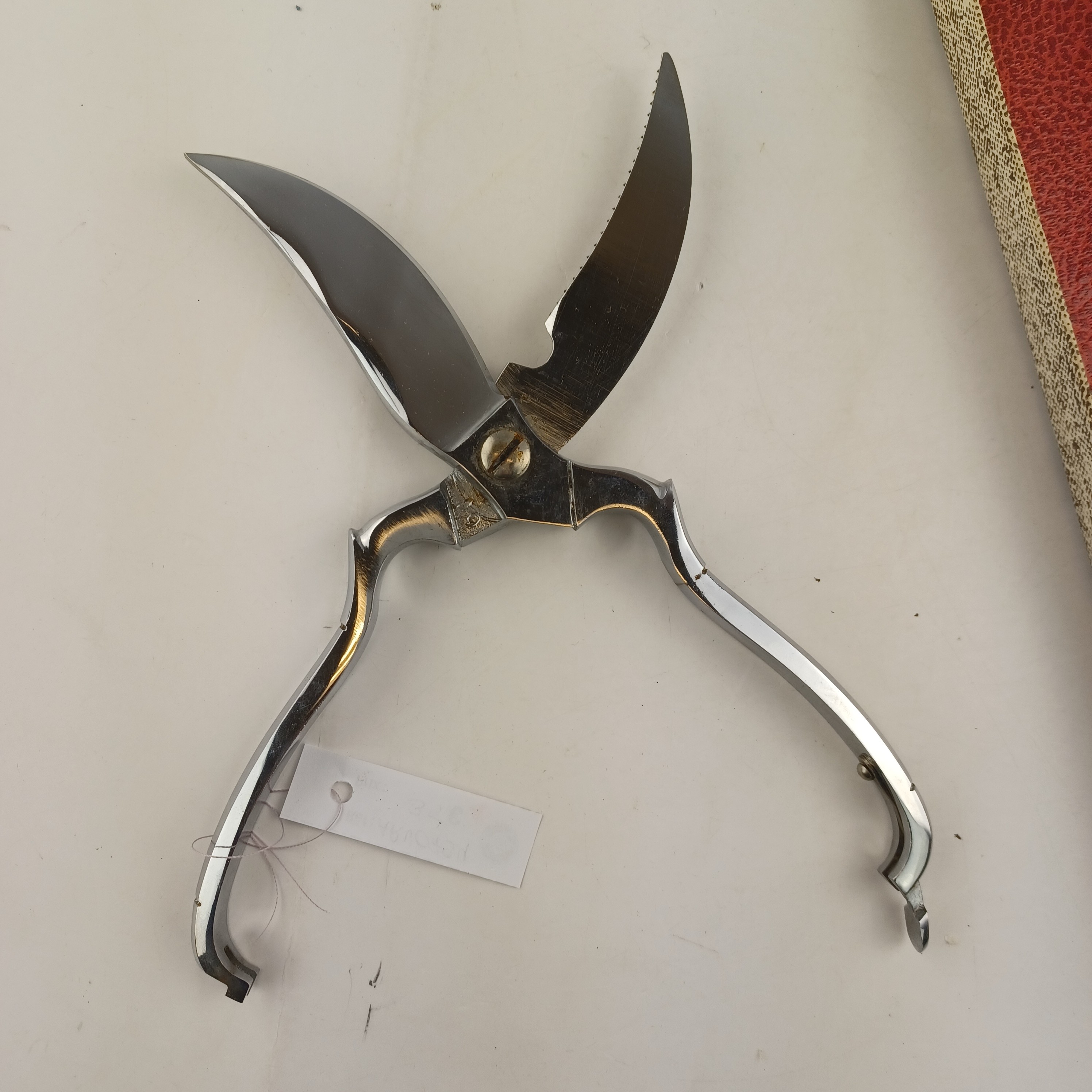 Sécateur ancien Chrome C.C. de 24 cm dans sa Boîte d’origine Très bon état - Vue 2 - 