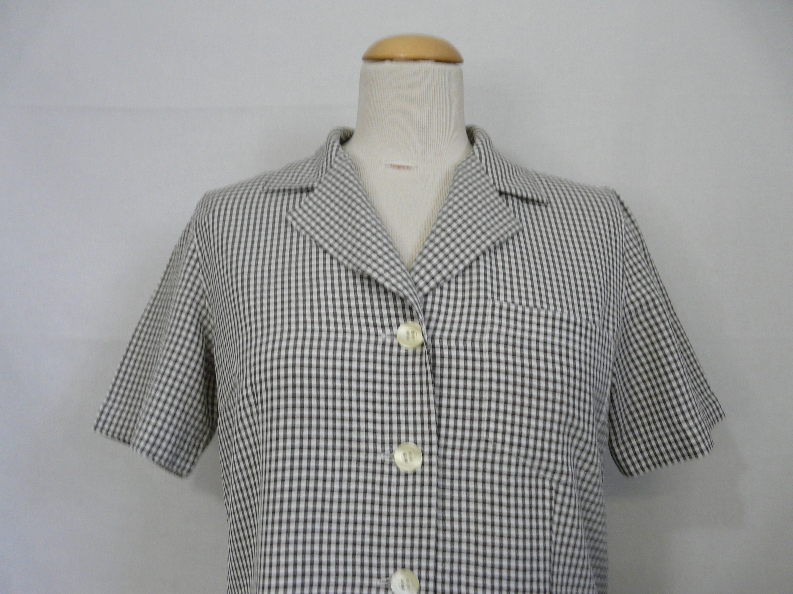 HF71 - Chemisier vintage à carreaux - Gerard Darel - Taille 40 Très bon état - Vue 4 - 