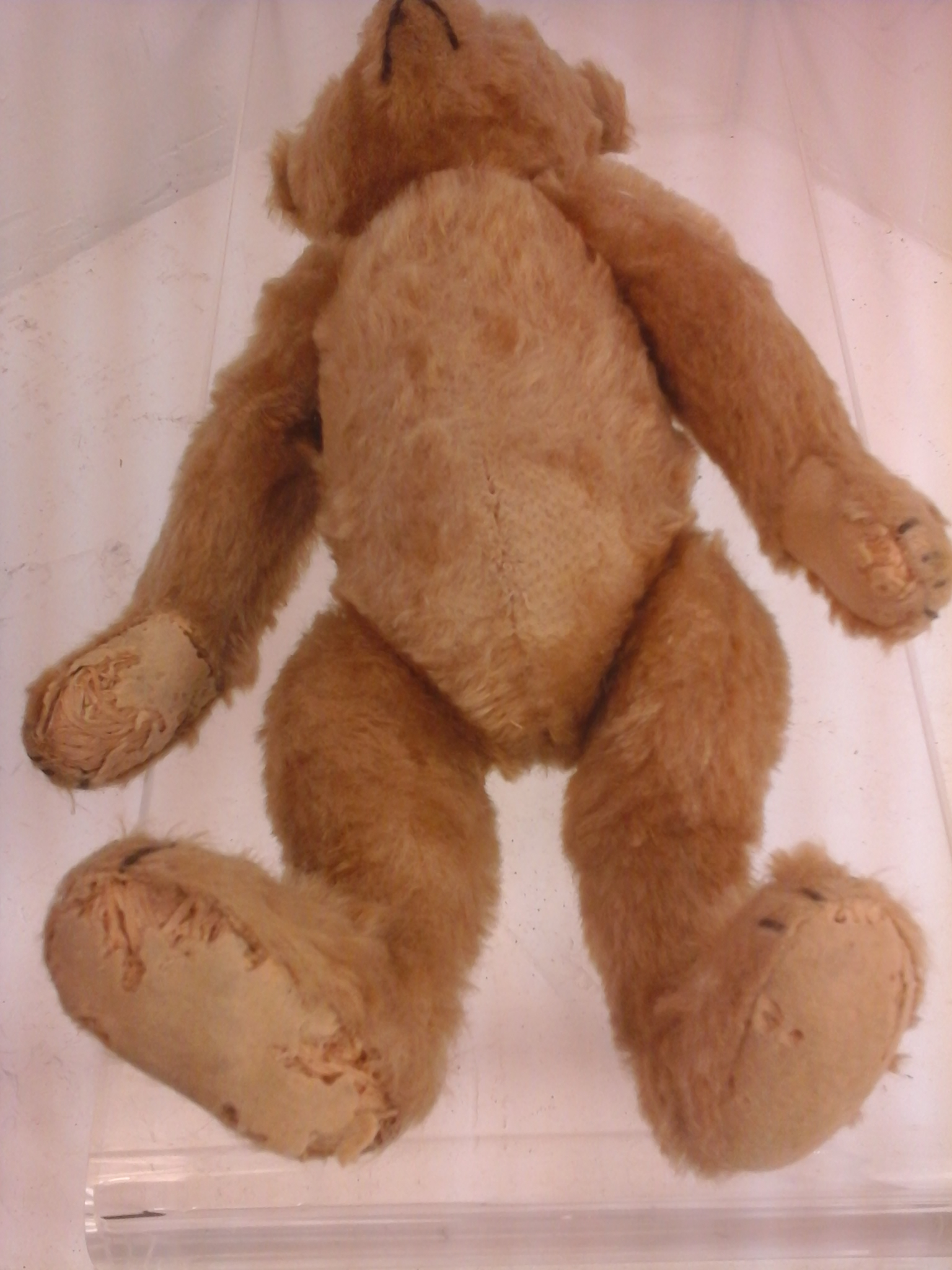 Ancien ours en peluche vintage articulé à restaurer,style année s 50-60,collection. État correct - Vue 2 - 