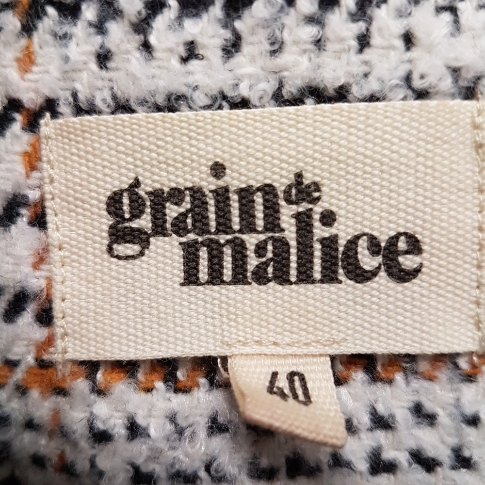 Voir photo 8 de Manteau style tweed à grands carreaux blancs et noirs - GRAIN DE MALICE - taille 40 Manteau style tweed à grands carreaux blancs et noirs - GRAIN DE MALICE - taille 40 - Vue 8 -