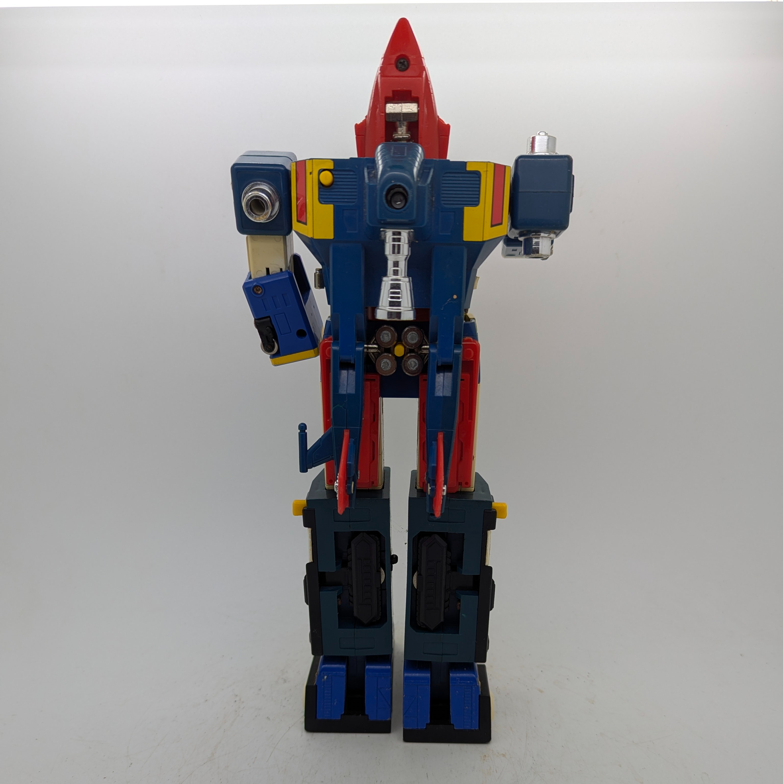 Vintage robot CHANGEMAN BANDAÏ 1985 H: 27 cm incomplet Bon état - Vue 7 - 
