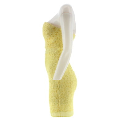 Voir photo 3 de Robe jaune avec dentelle - femme - Graffith - taille M Robe jaune avec dentelle - femme - Graffith - taille M Bon état - Vue 3 -