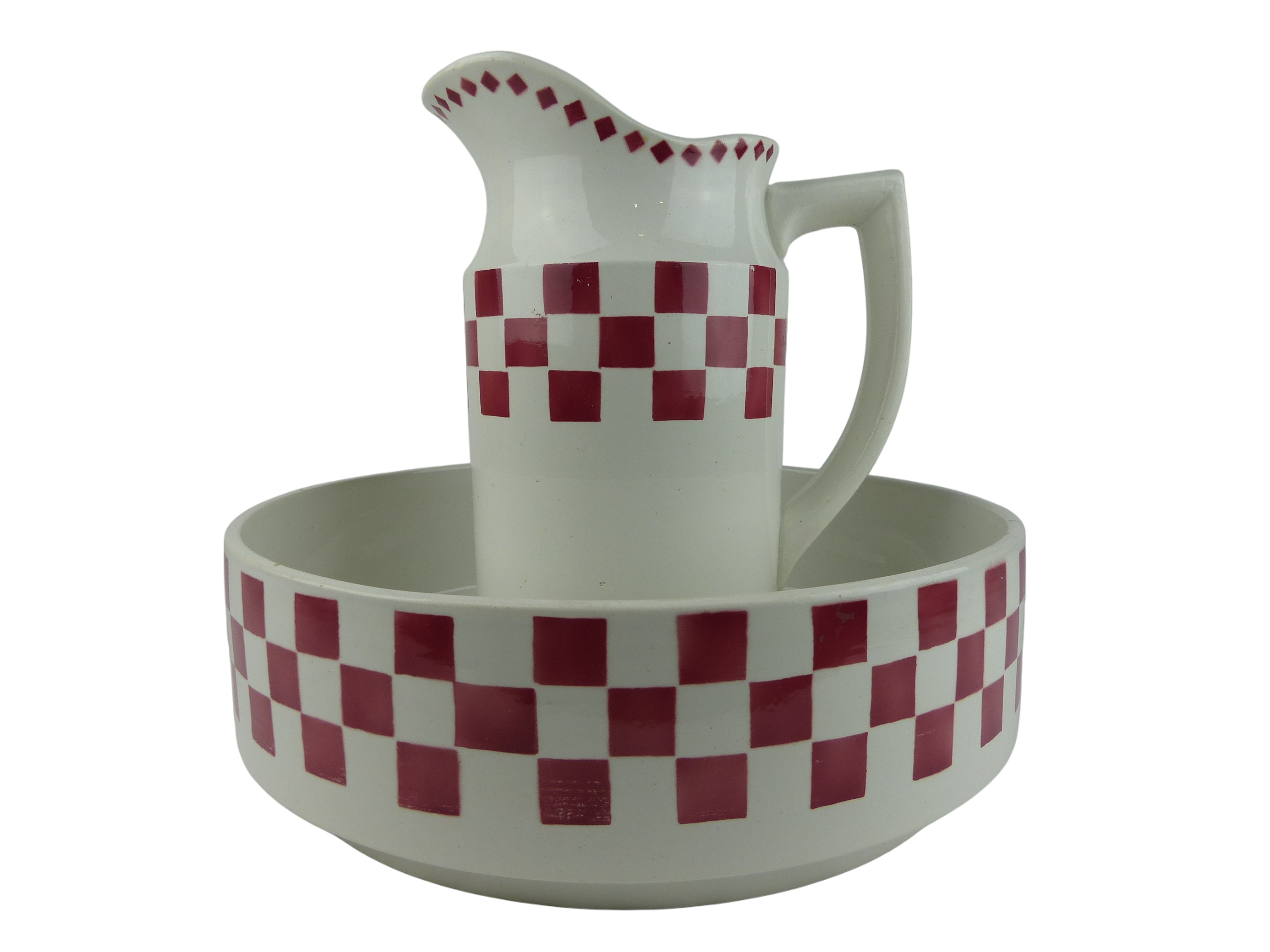 Nécessaire de toilette vintage, Porcelaine opaque, L'Amandinoise Saint Amand - Bon état sur Label Emmaüs