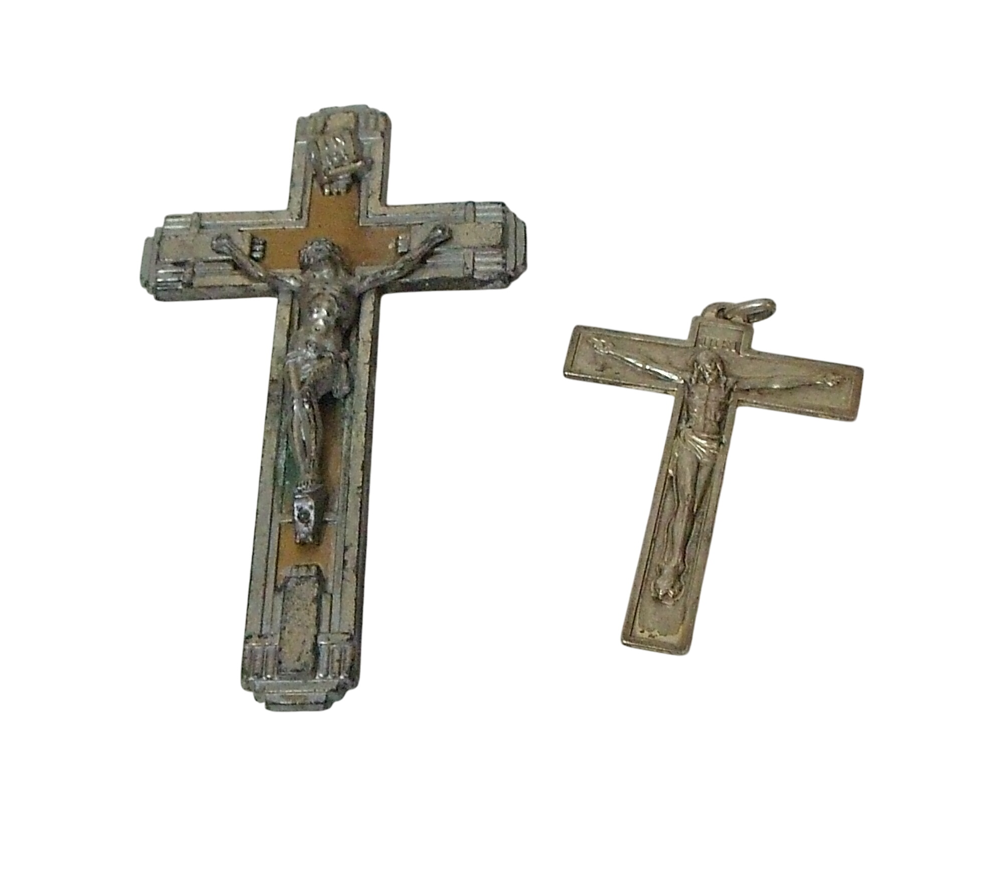 Deux crucifix anciens. Début XXe - Photo 0