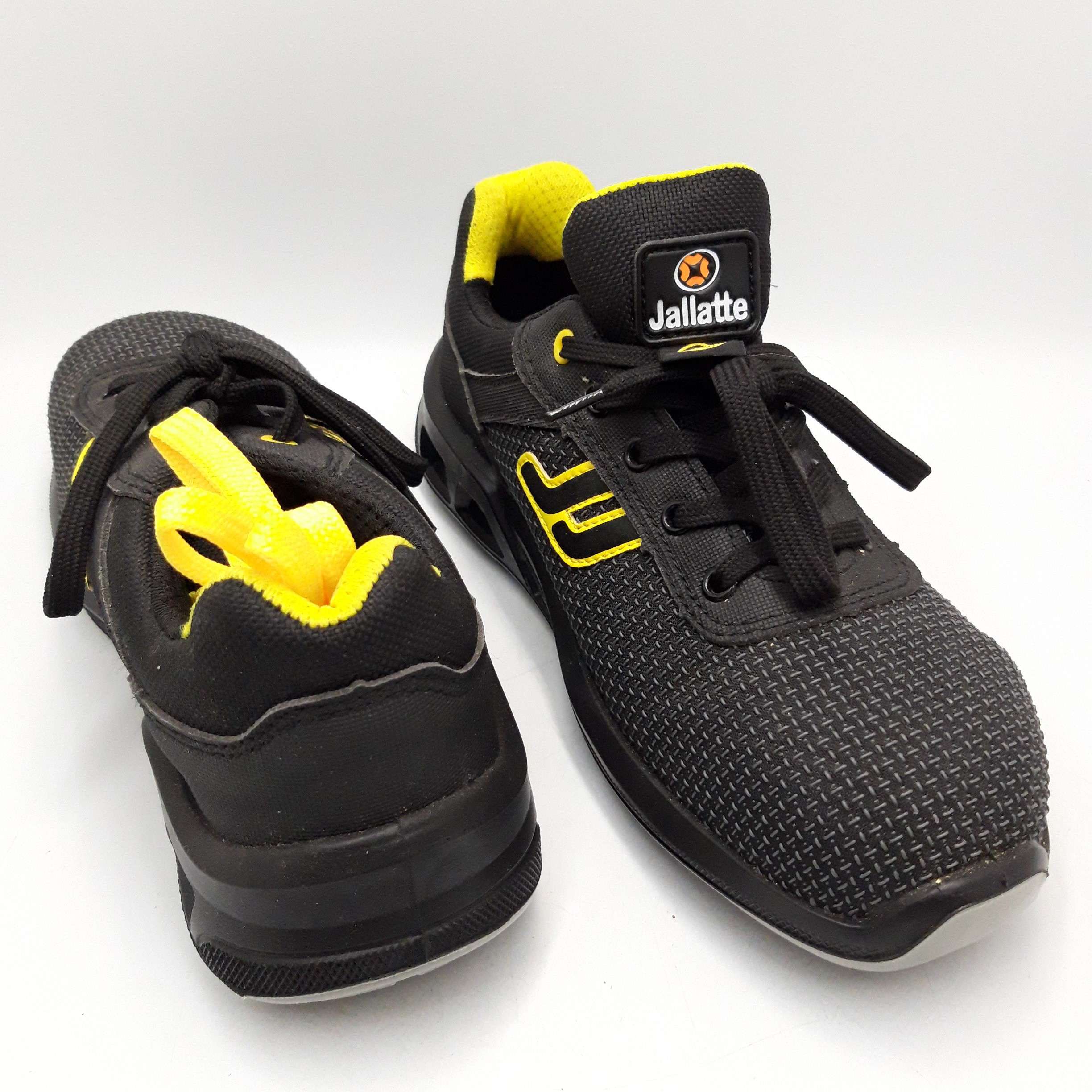 Chaussures de Sécurité ‘’Jallatte Memory ’’ de style Basket en noir & jaune, Taille 39.6 Très bon état - Vue 2 - 