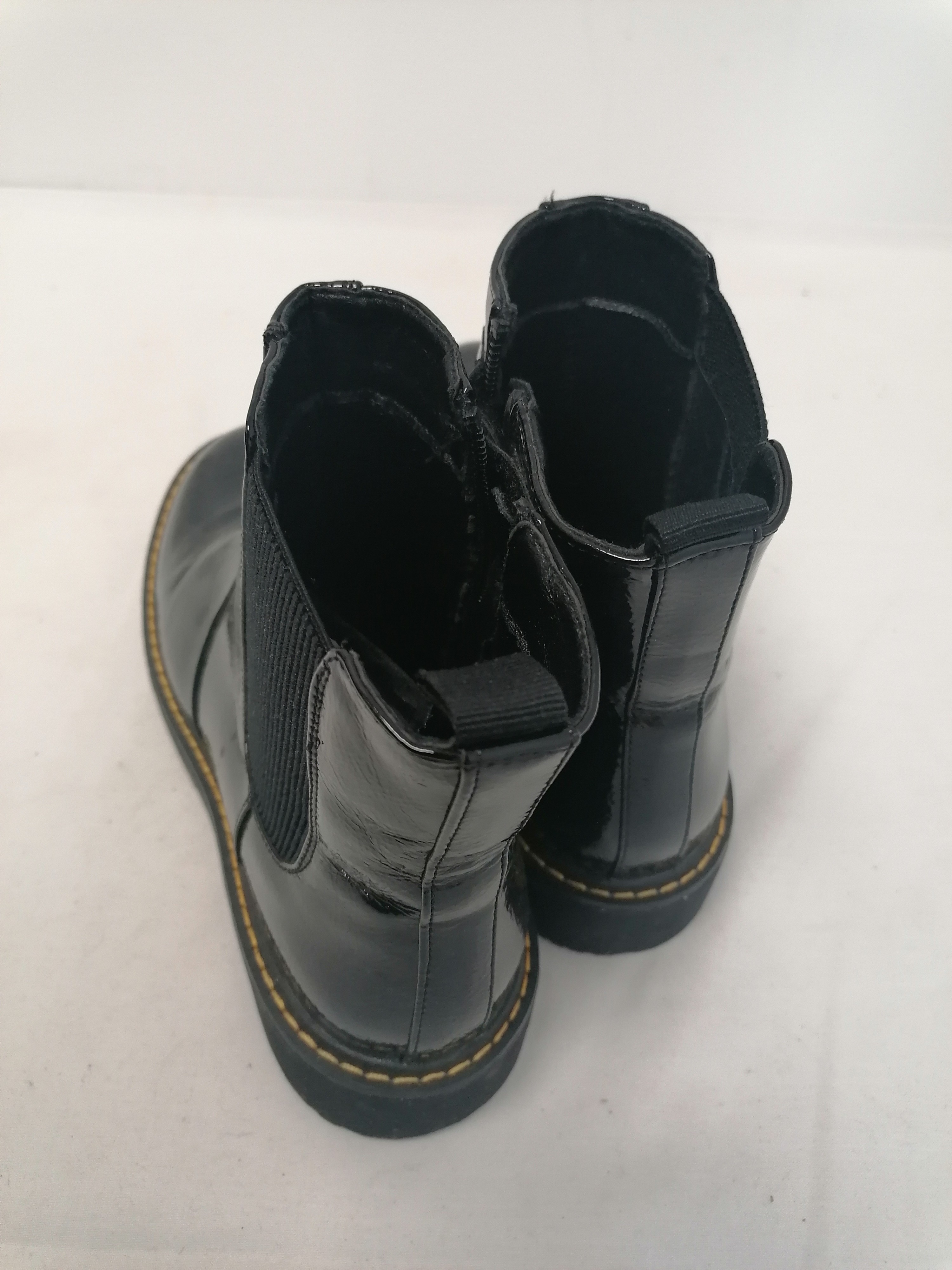 Bottines noires brillantes fermeture éclair La Redoute pointure 37 C056 - Photo 3