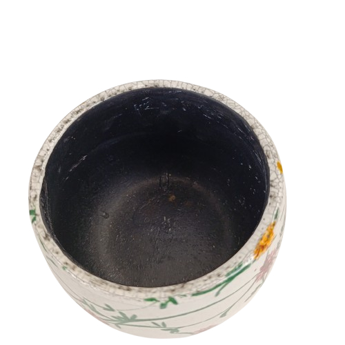 Pot de fleurs avec motifs floraux - Photo 1