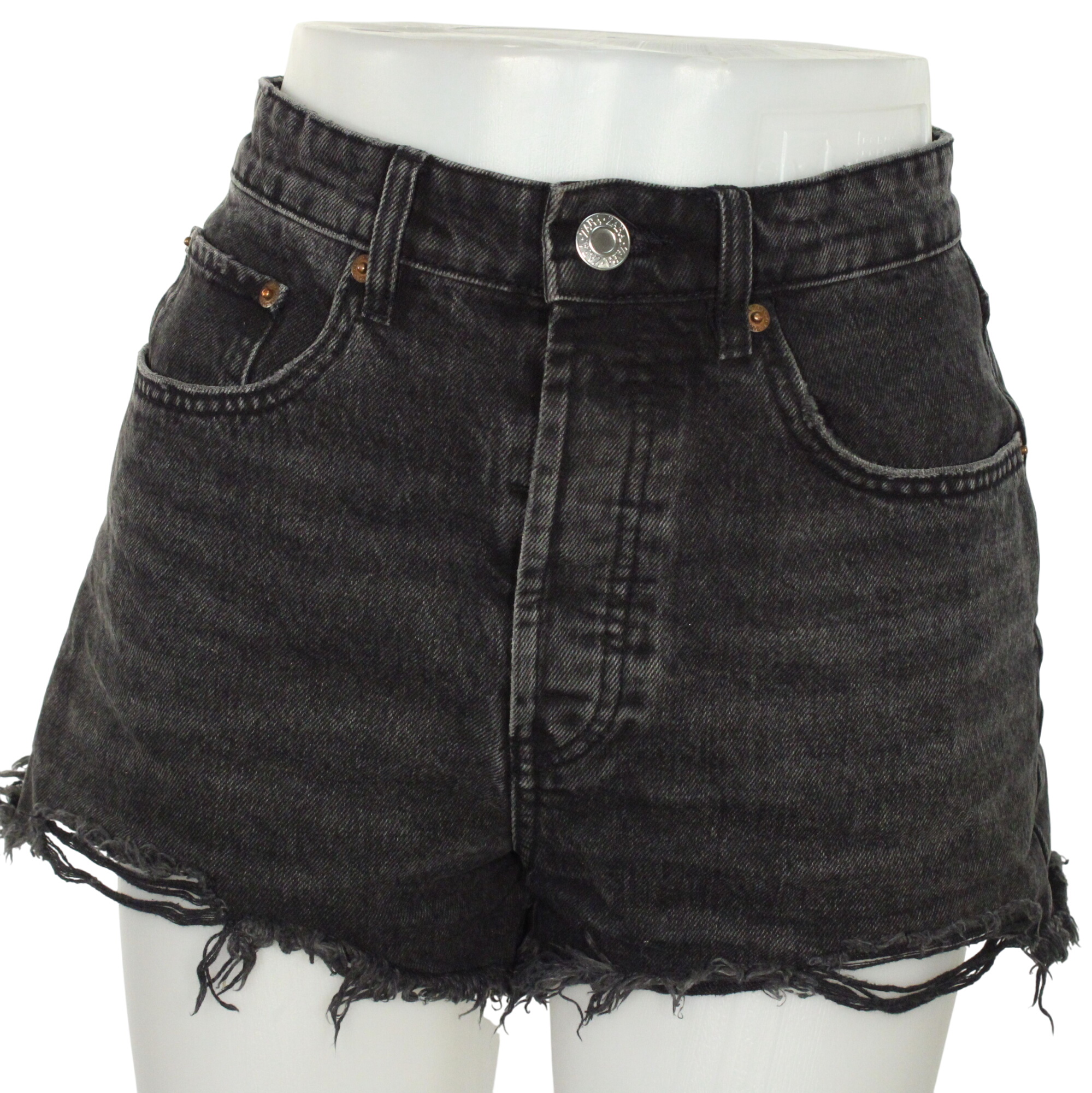 Short Femme en Jean Noir ZARA Taille 38 - Photo 0