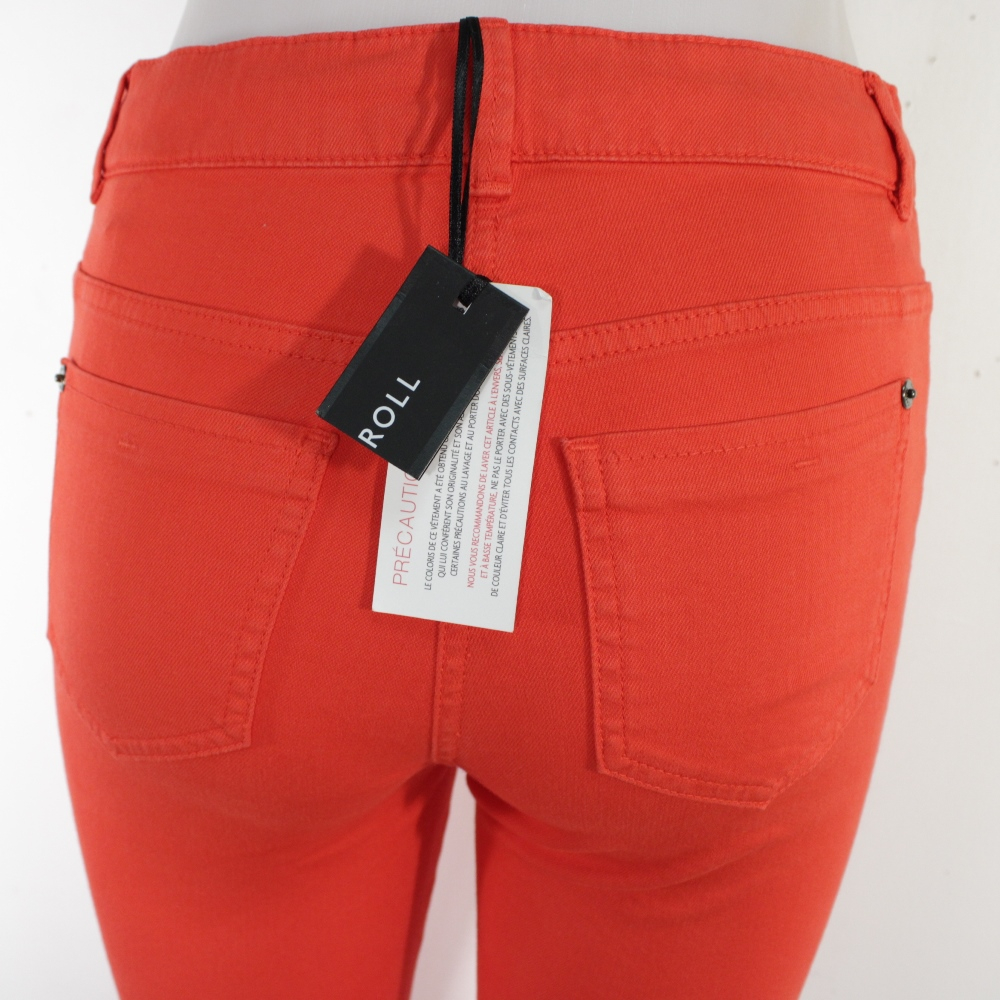 Voir photo 2 de Jeans Femme Rouge CAROLL Taille 34 Jeans Femme Rouge CAROLL Taille 34 Comme neuf - Vue 2 -