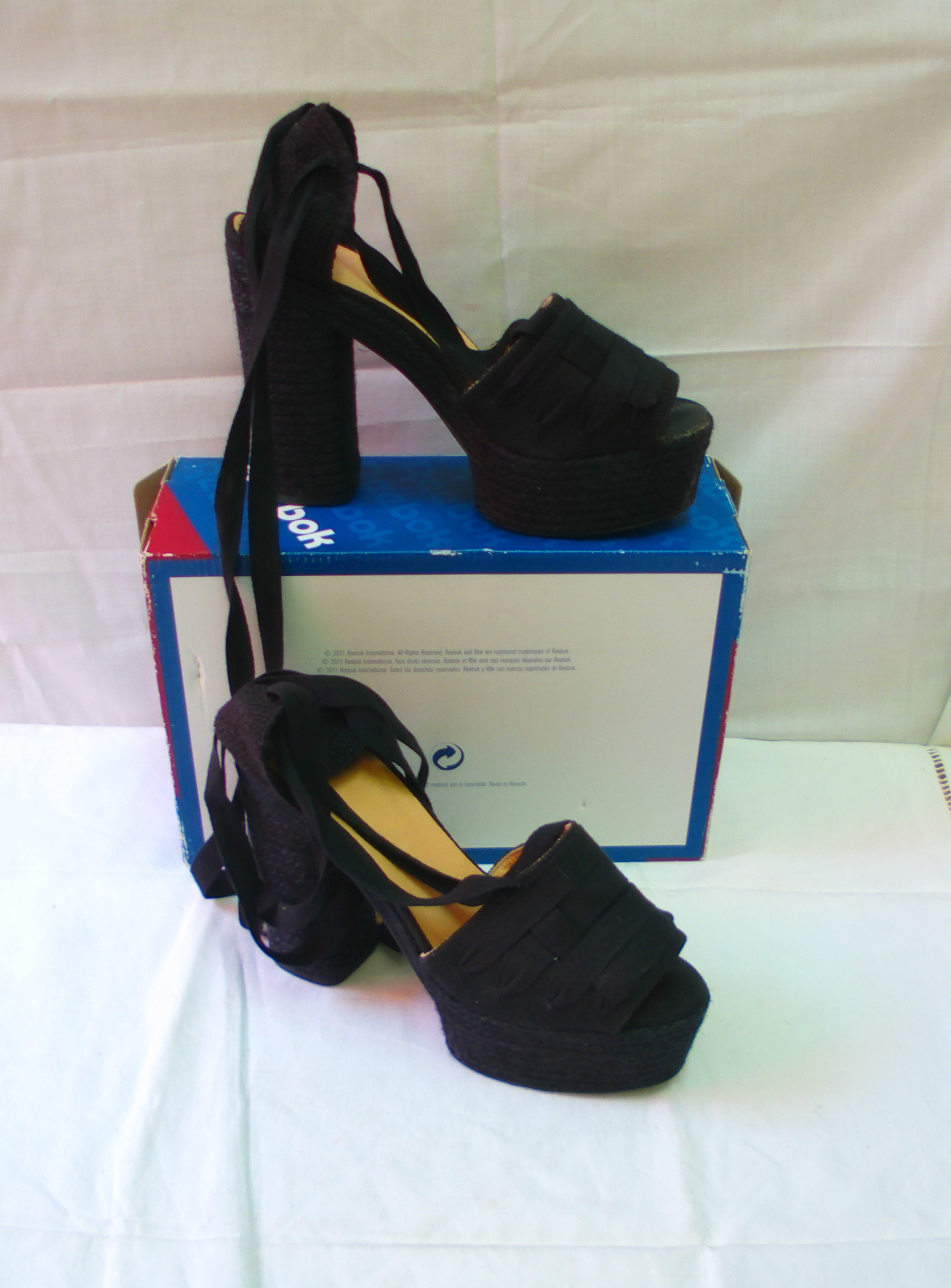 Escarpins chaussures ouvertes Castaner, noir, taille 41 - Photo 2