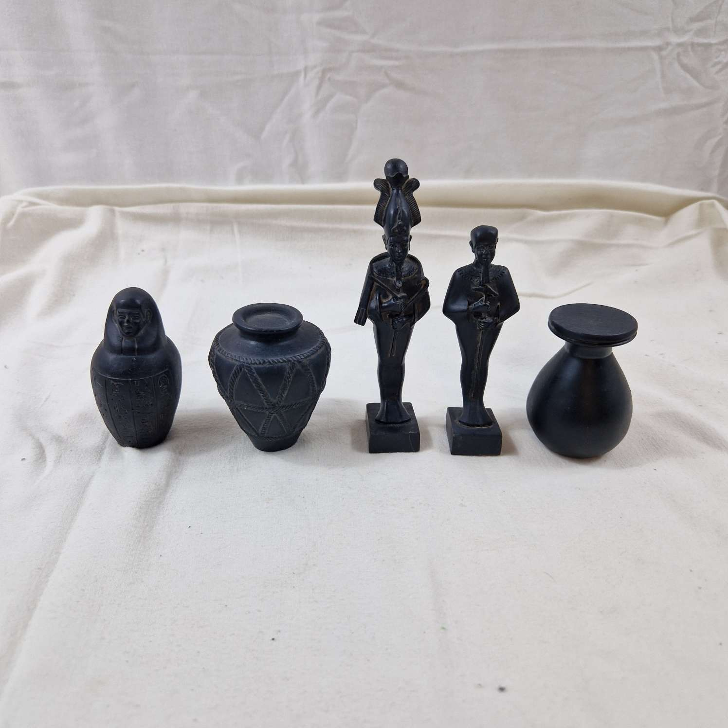 Petit lot de statuettes égyptiennes en résine - Photo 5