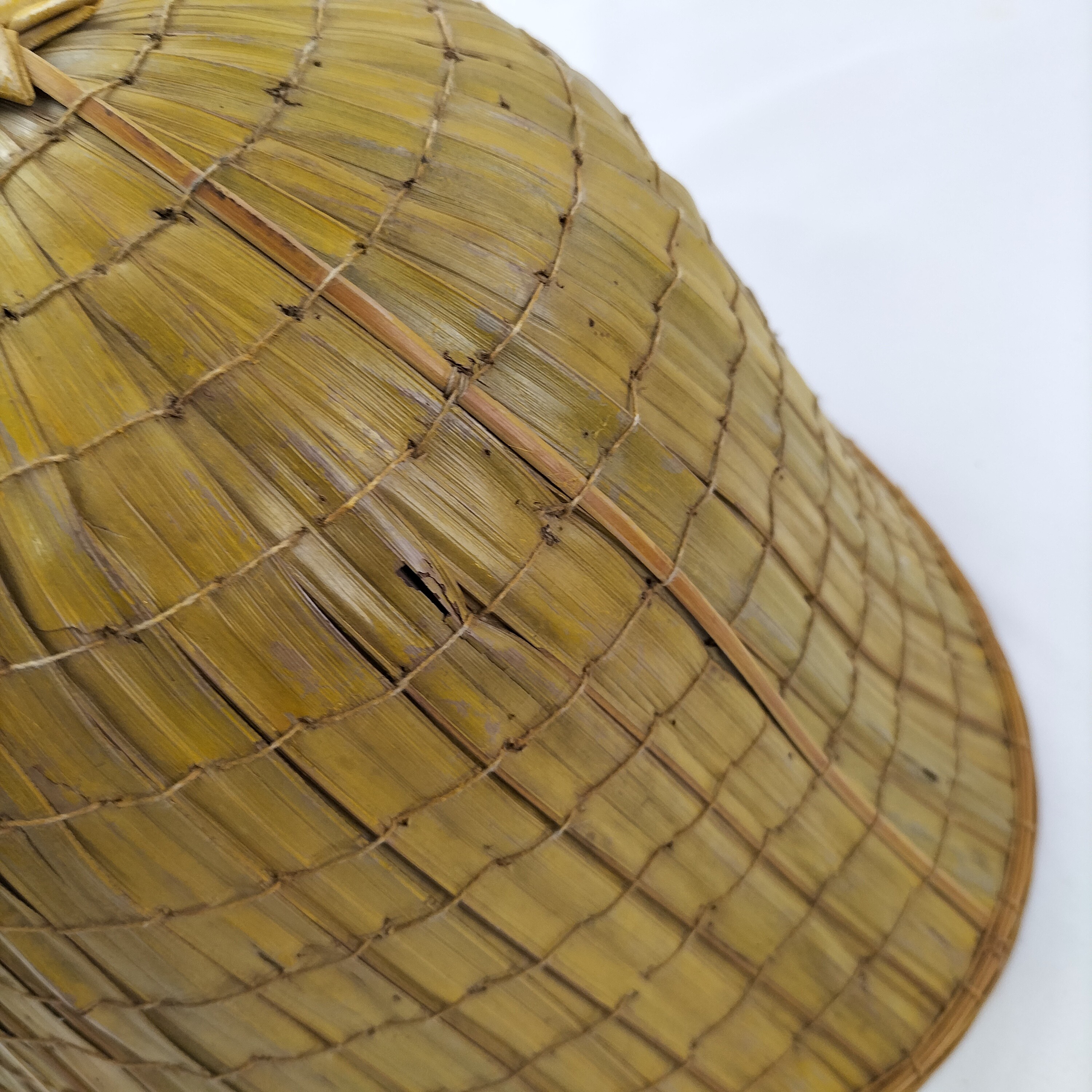 Chapeau vintage de bambou tressé - Photo 7