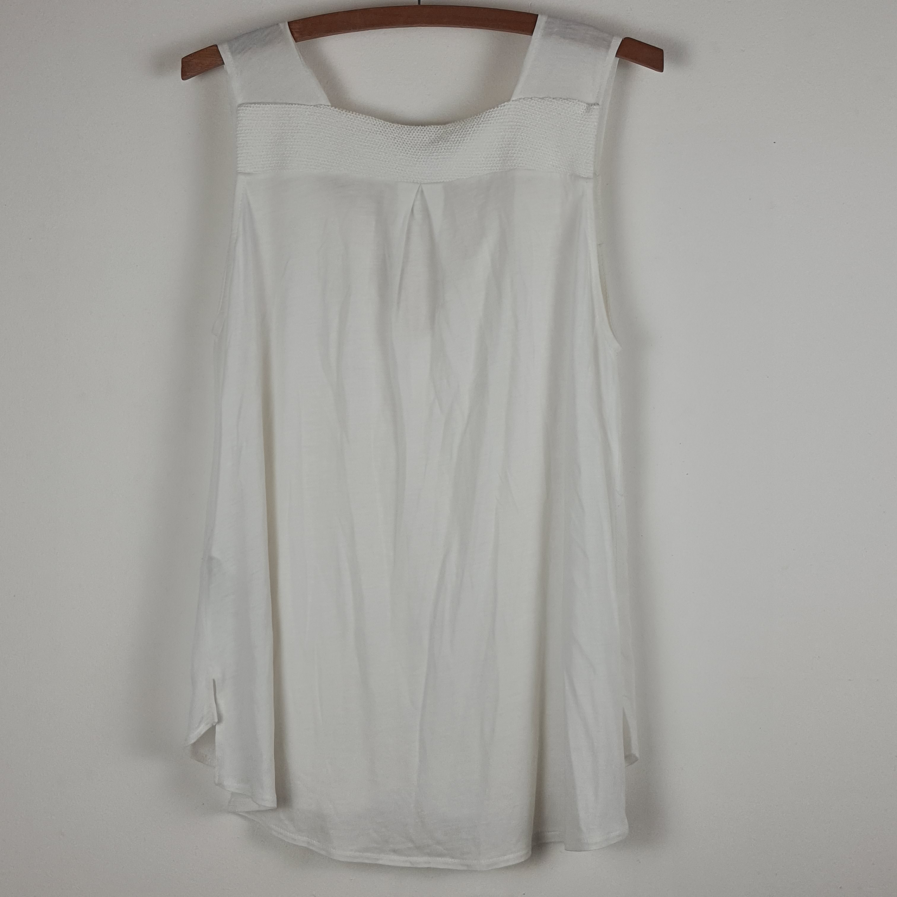 Top Blan sans manche - Zara - M - Photo 1