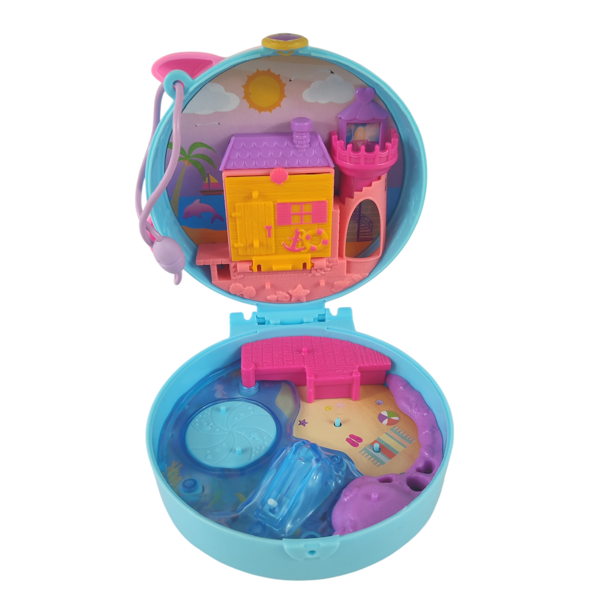 Polly Pocket "La plage du dauphin" - Mattel 2020 (complet) Bon état - Vue 2 - 
