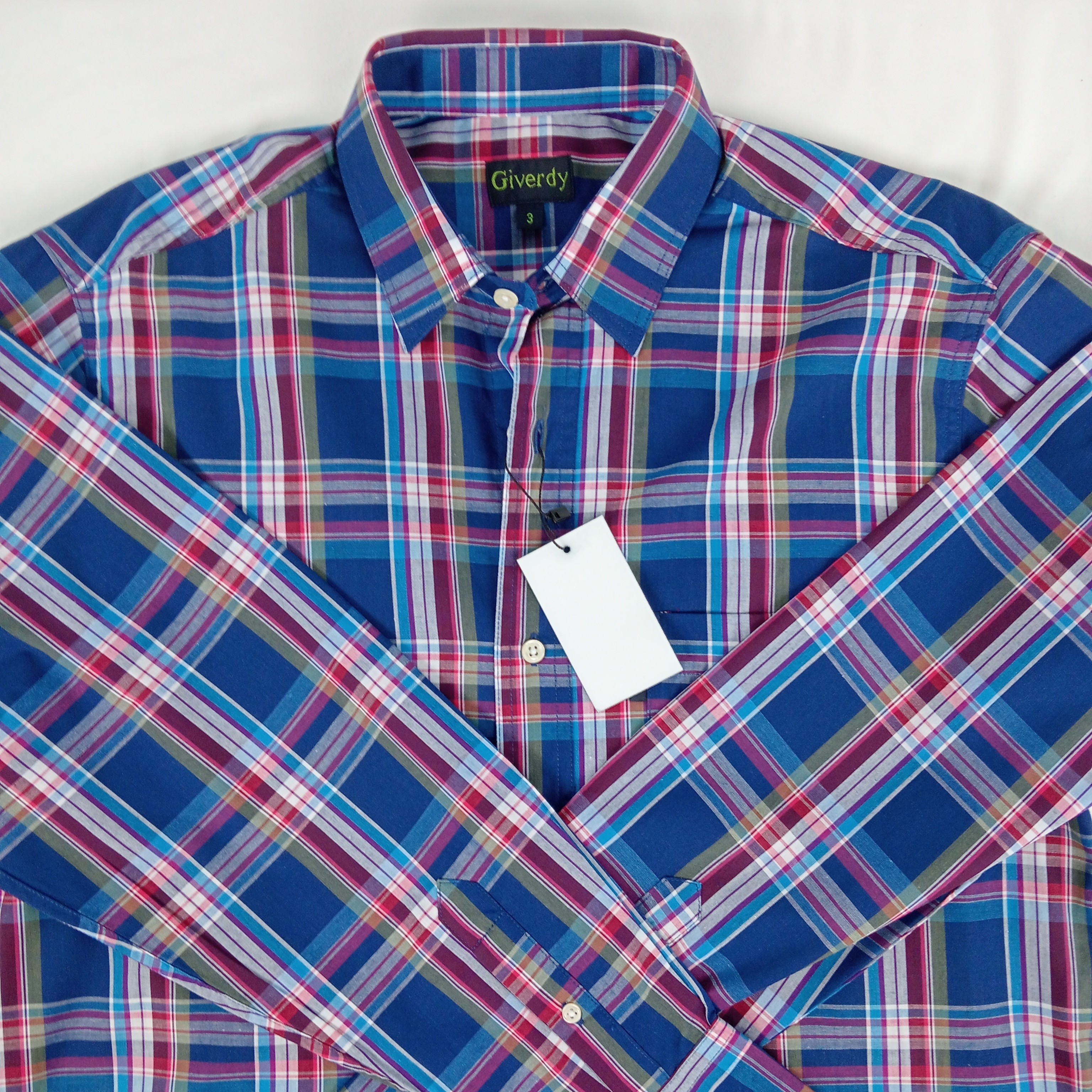 Chemise Garçon Properly Tied - Manches Longues, Carreaux Bleu/rouge, Taille 18-20