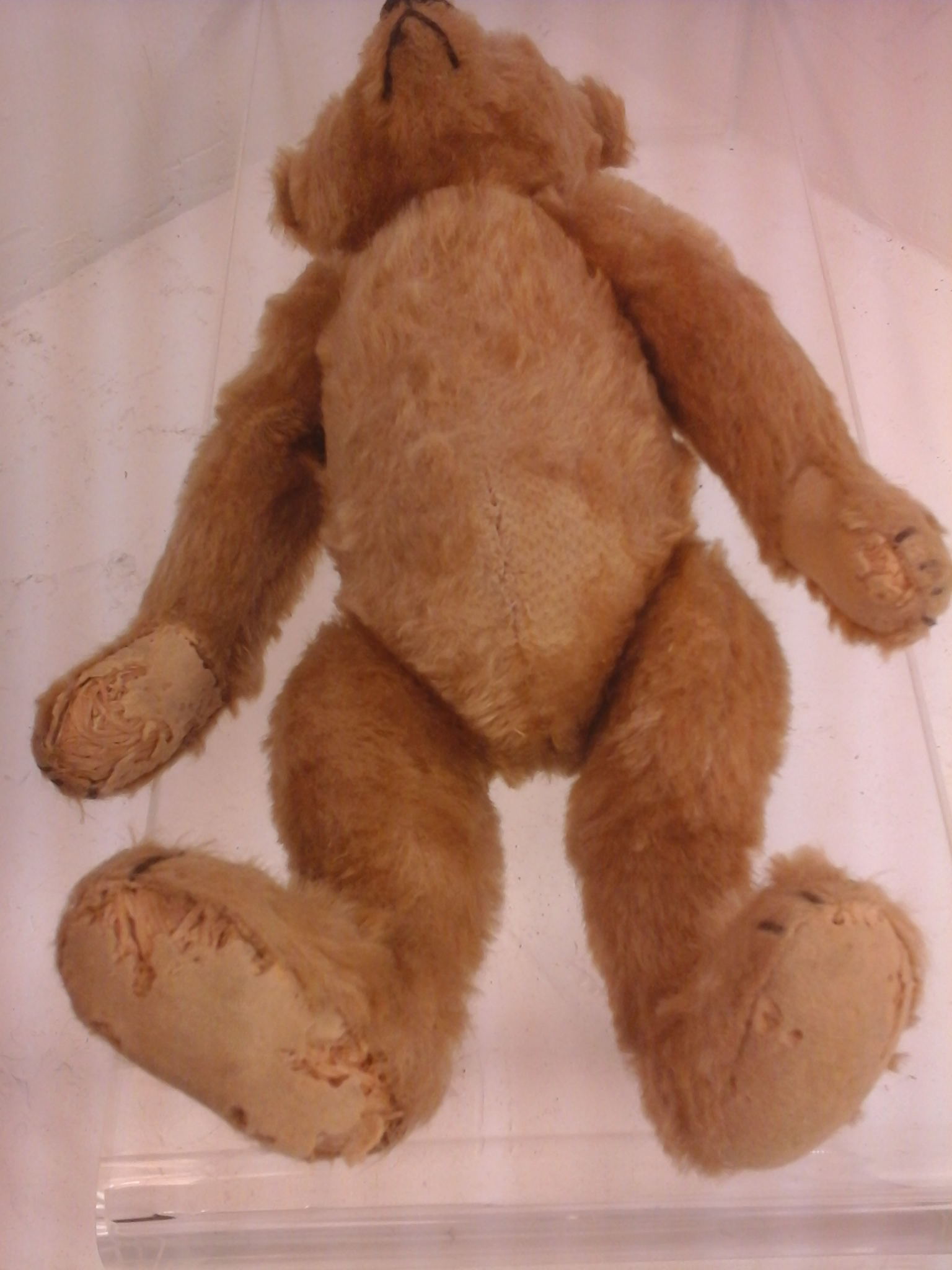 Ancien ours en peluche vintage articulé à restaurer,style année s 50-60,collection. État correct - Vue 7 - 