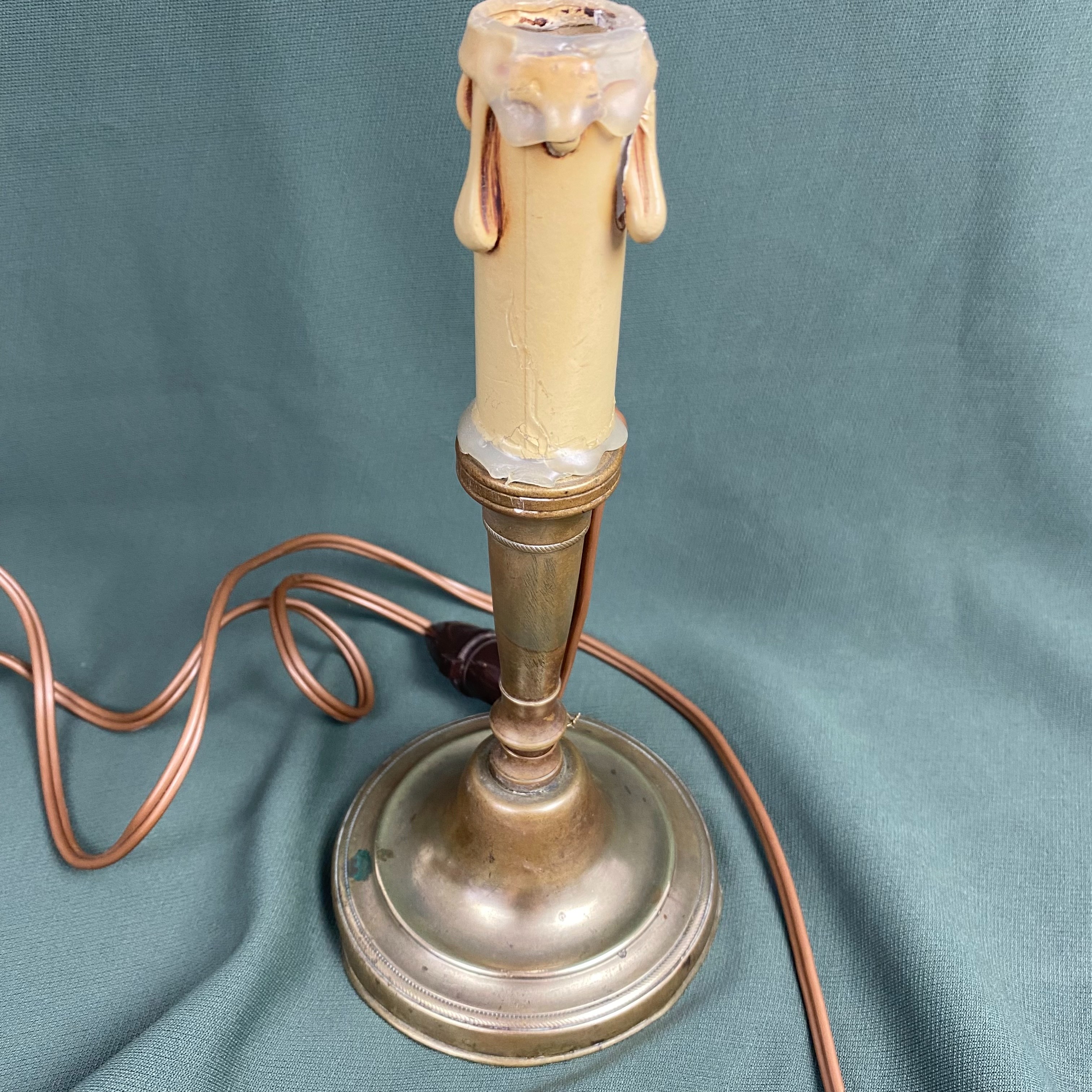Lampe bougeoir ancienne en laiton - Style classique - Vintage Bon état - Vue 2 - 