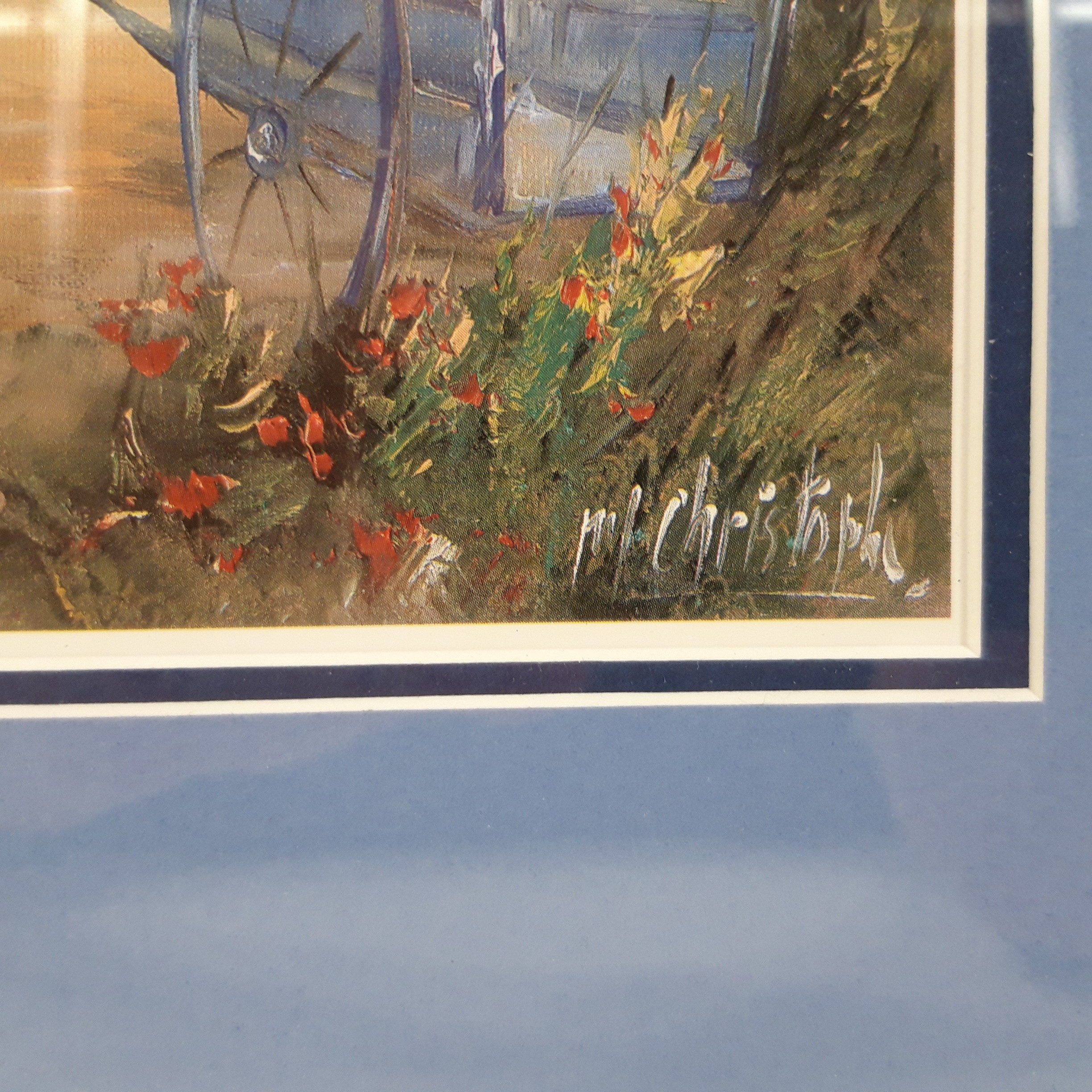 Tableau encadré - Reproduction d’artiste, M. Christophe, Cadre 2 : 38.5 x 32 cm - Très bon état - Photo 3