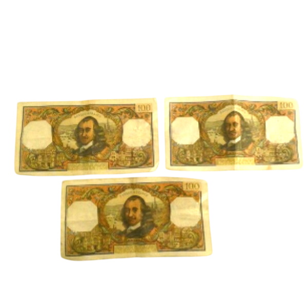 Acheter Lot de 3 billets 100 Francs Corneille (1971-1973-1974) Bon état - 29,00 € Lot de 3 billets 100 Francs Corneille (1971-1973-1974) Bon état - reconditionné disponible sur Label Emmaüs