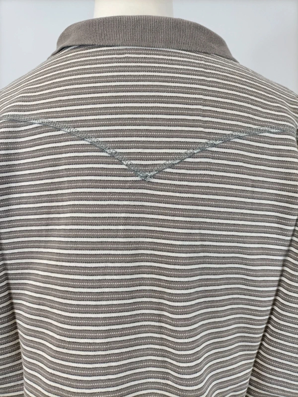 Polo Levi’s rayé gris manches courtes col contrasté casual vintage Très bon état - Vue 8 - 