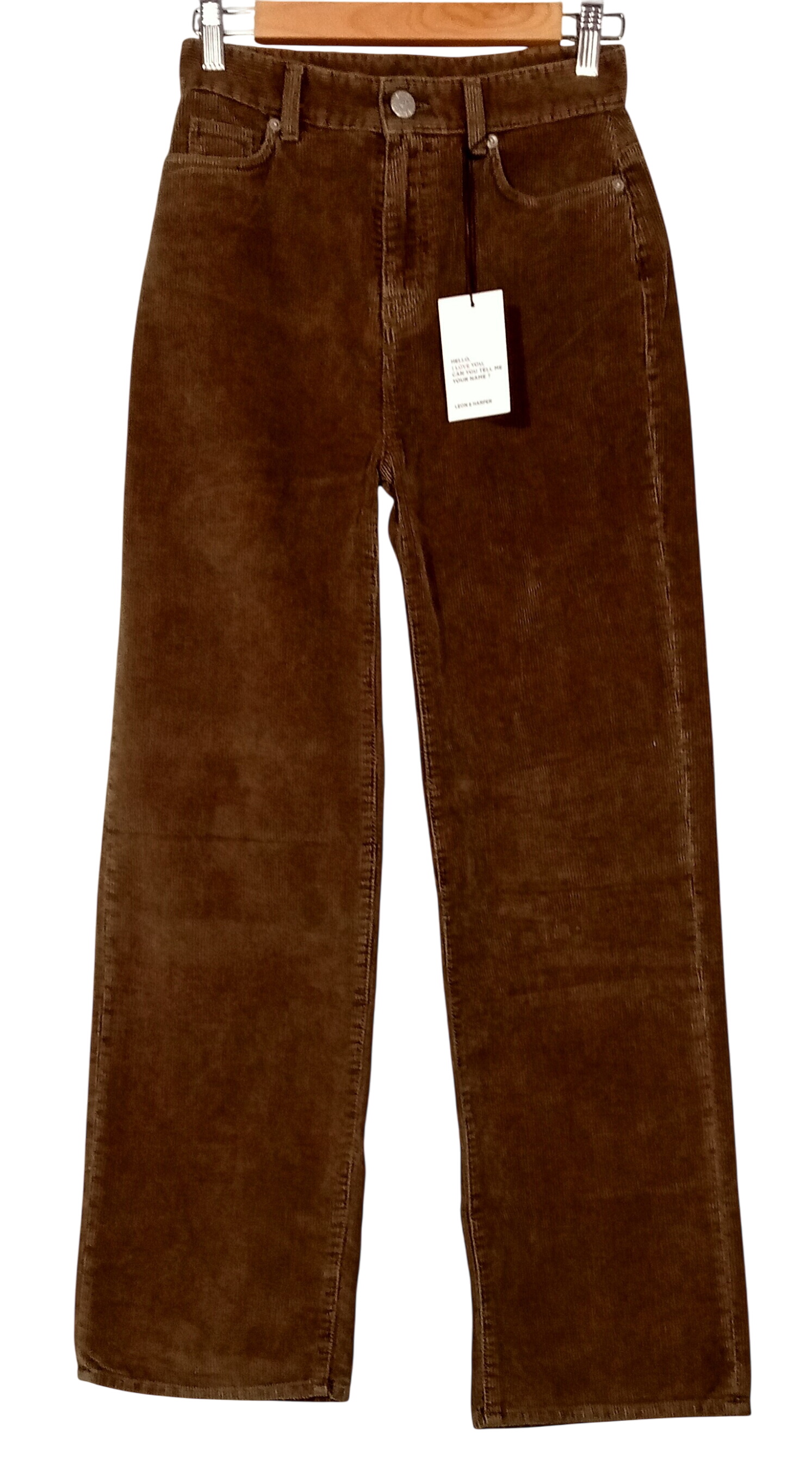 Pantalon large velours camel - LEON & HARPER - 36 🤎 - Photo 0