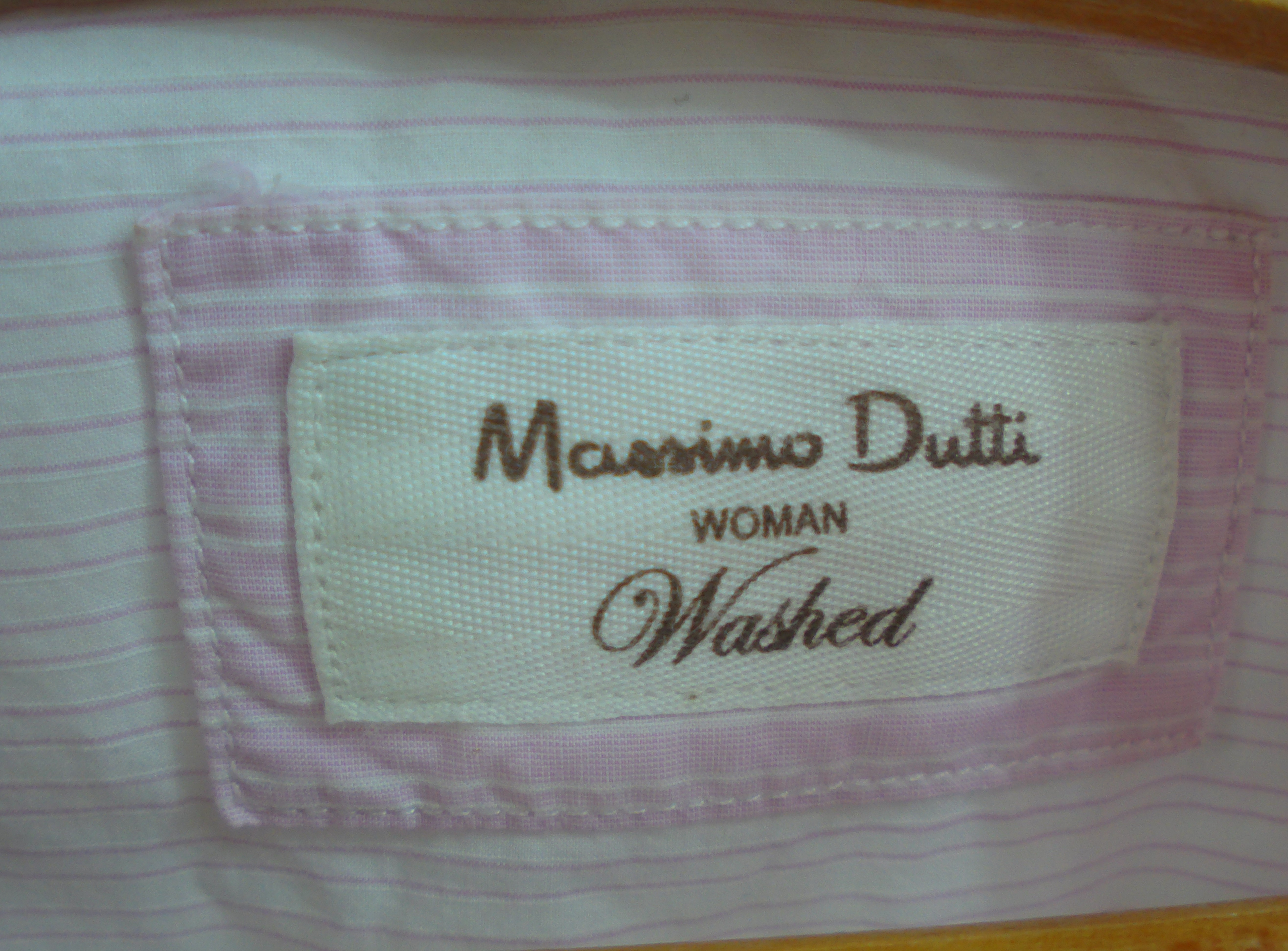 Chemise Massimo Dutti, rayures roses et blanches, taille 40 - Photo 4