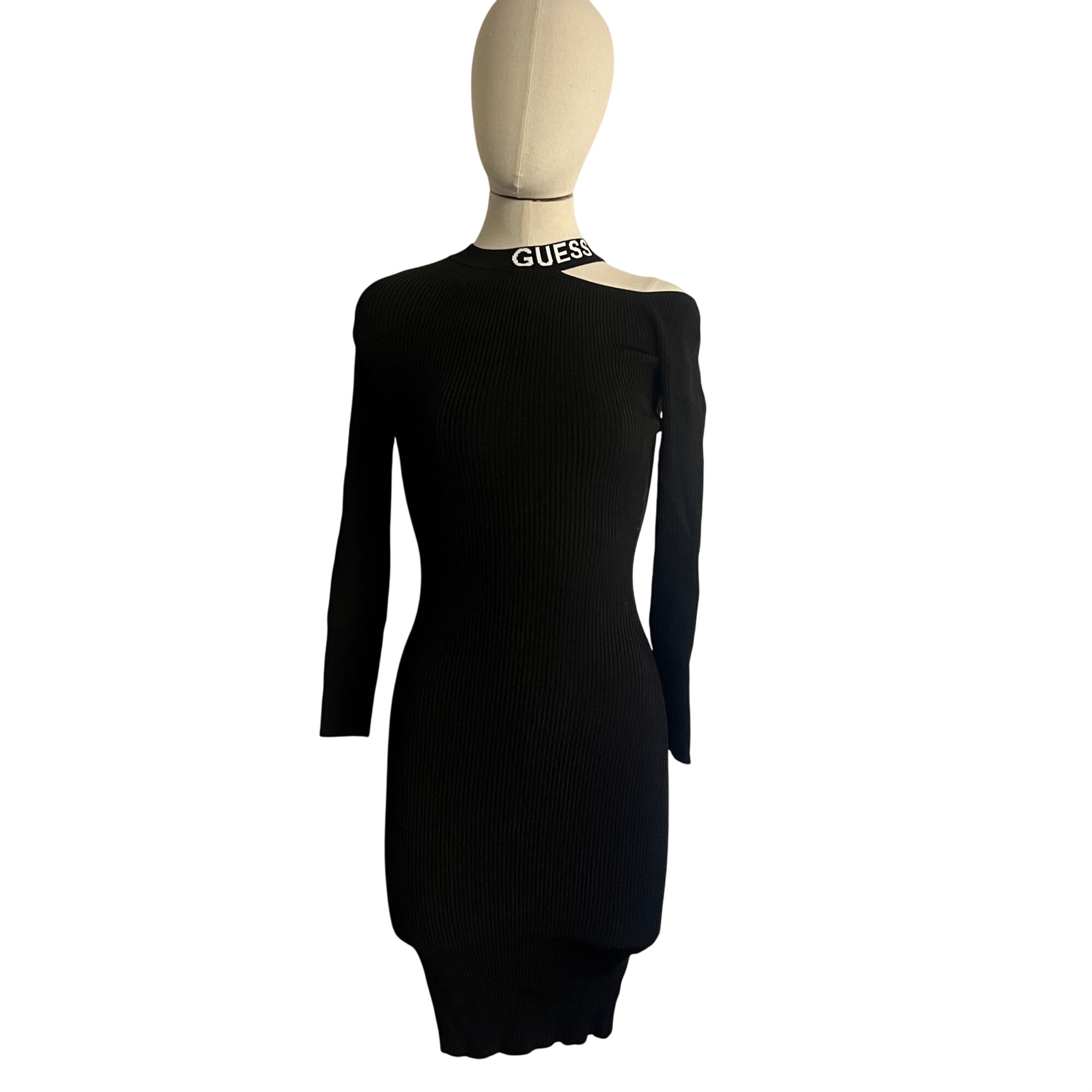 Guess - Robe moulante - Viscose noir - Femme - Taille XS  -  reconditionné disponible sur Label Emmaüs