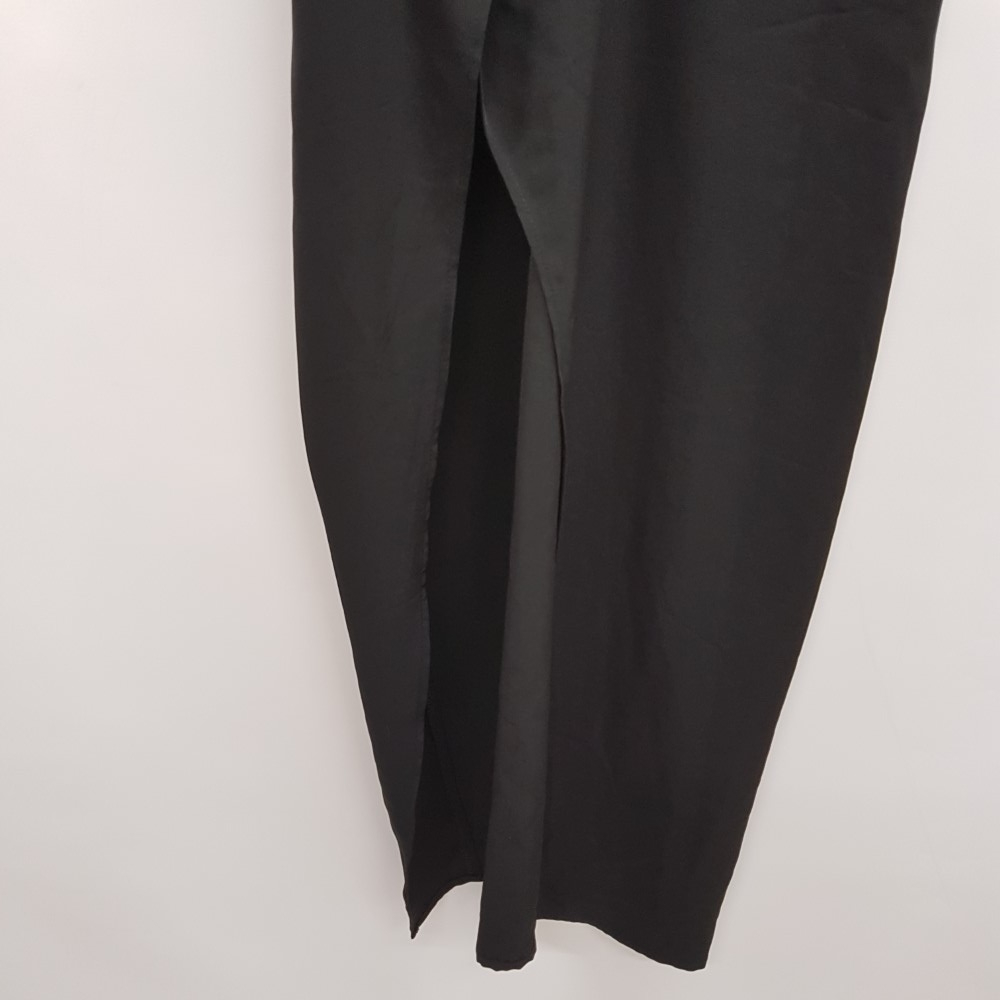 Robe longue noire à fines bretelles - DOUBLE AGENT - Taille XS  - Vue 6 - 