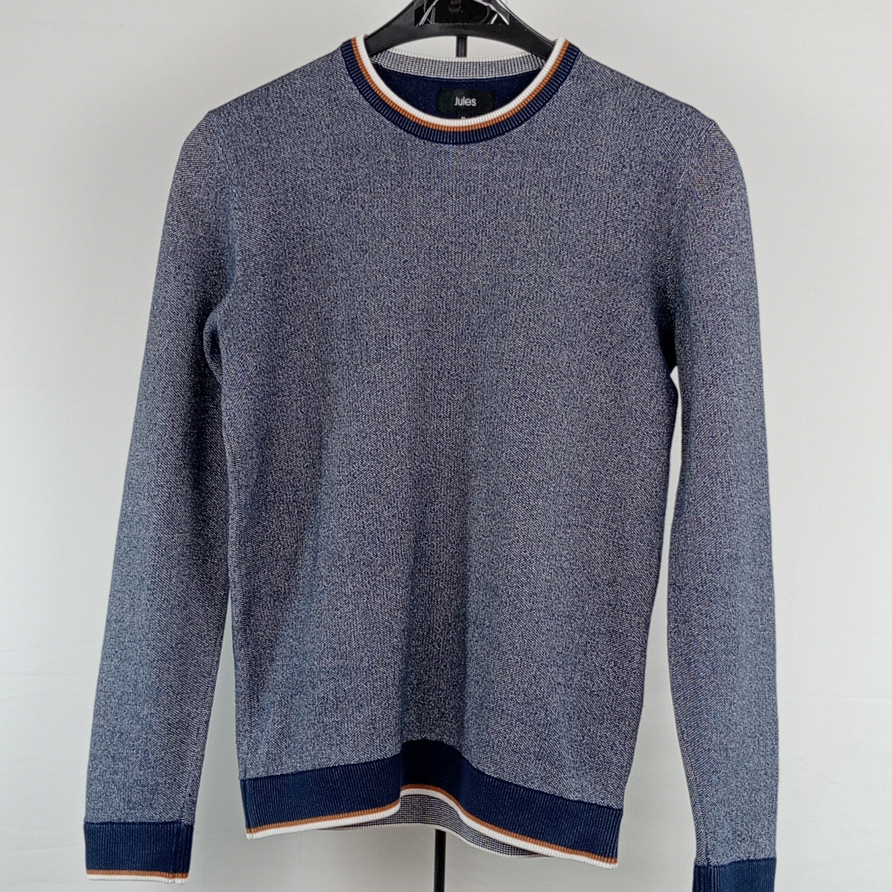 Pull homme de la marque Jules manches longues de couleur bleu foncé taille M (38) - Photo 2