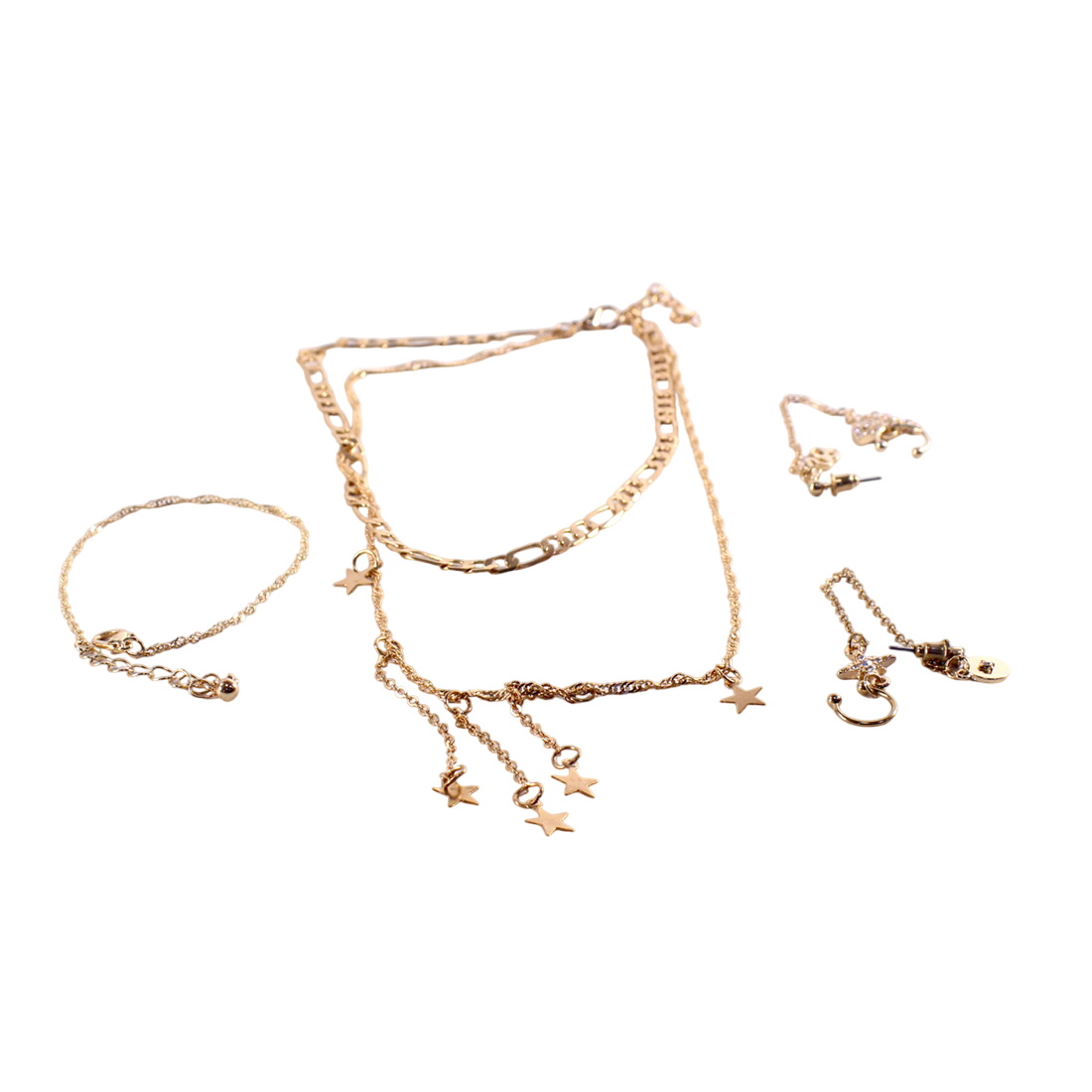 Acheter Collier + bracelet en métal doré Bon état - 17,00 € Collier + bracelet en métal doré Bon état - reconditionné disponible sur Label Emmaüs