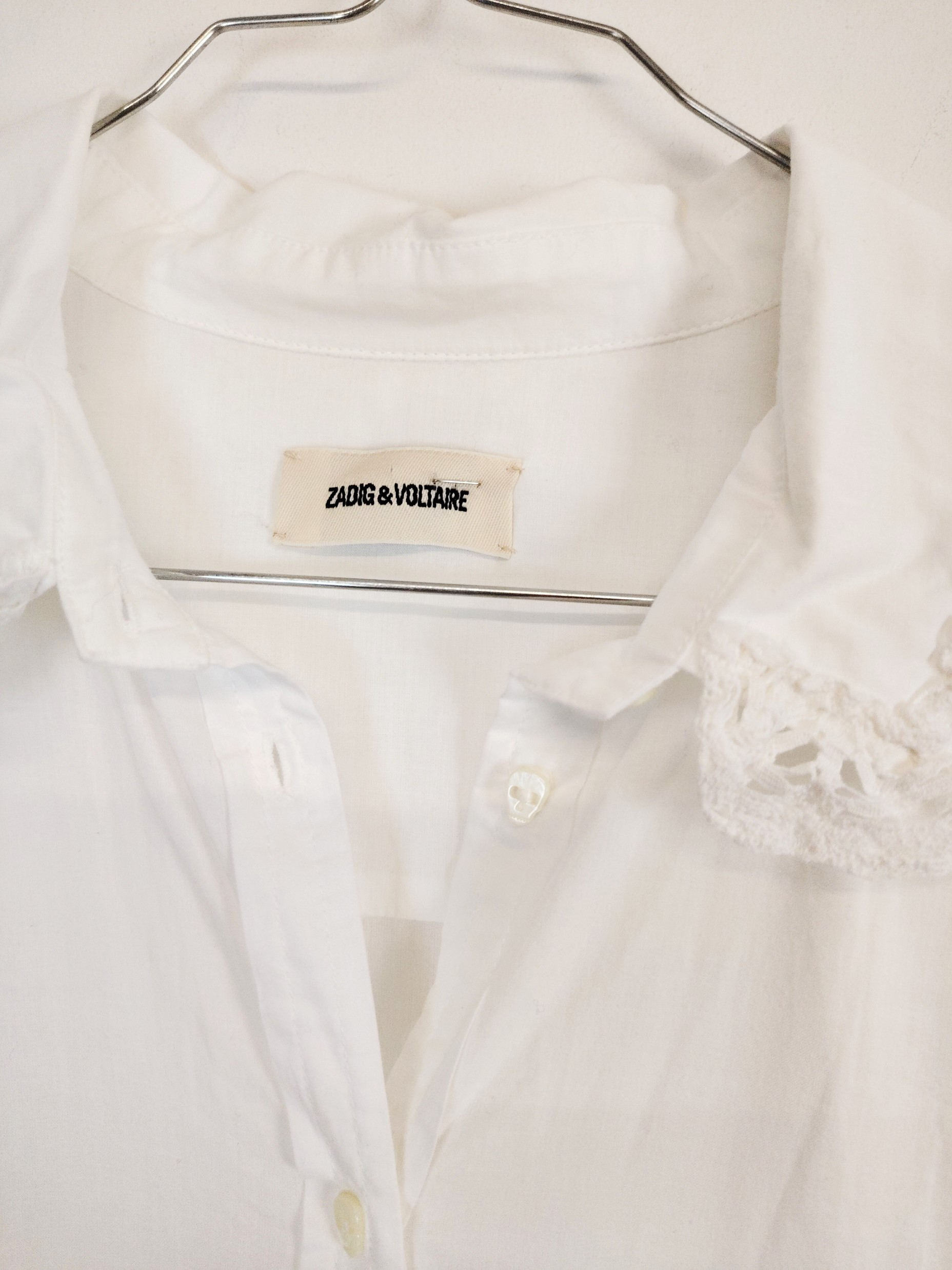 Zadig et Voltaire Robe Chemise blanche avec galon - Taille M - Photo 12