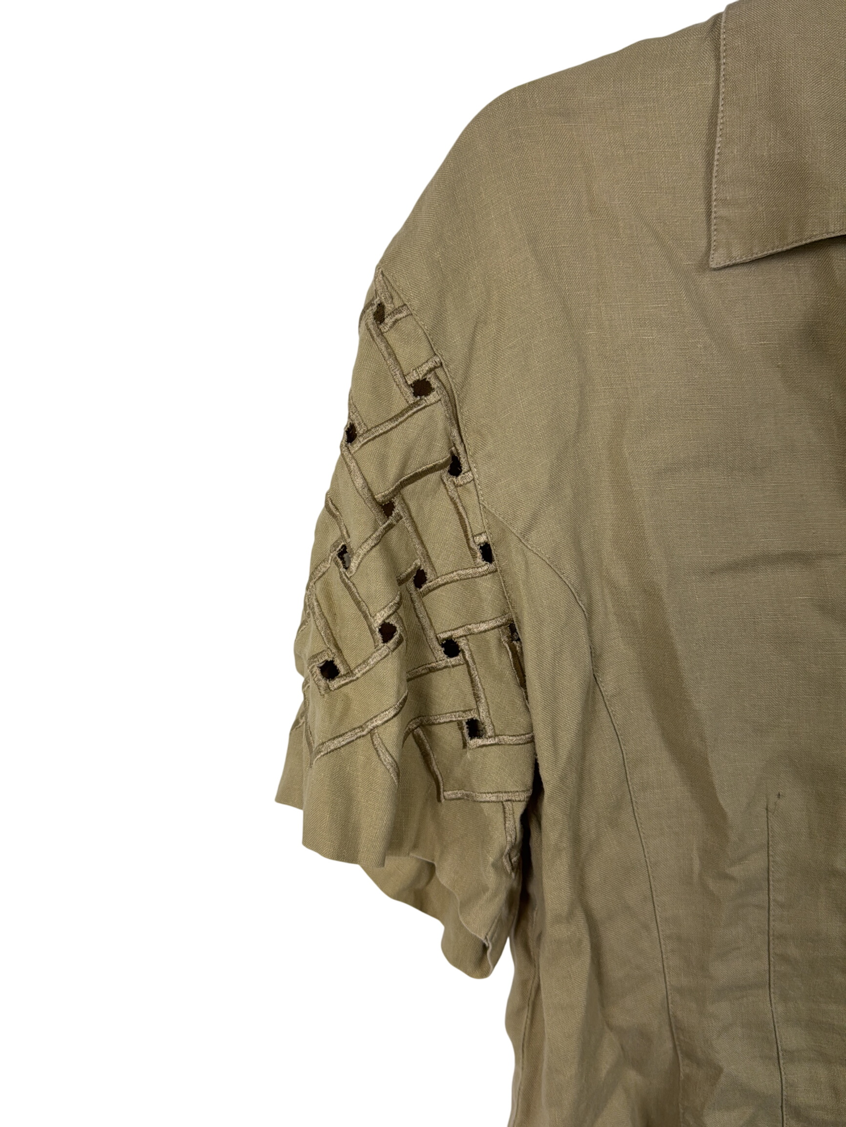 Veste en lin beige tressée Bernd berger L 🌿 - Photo 1