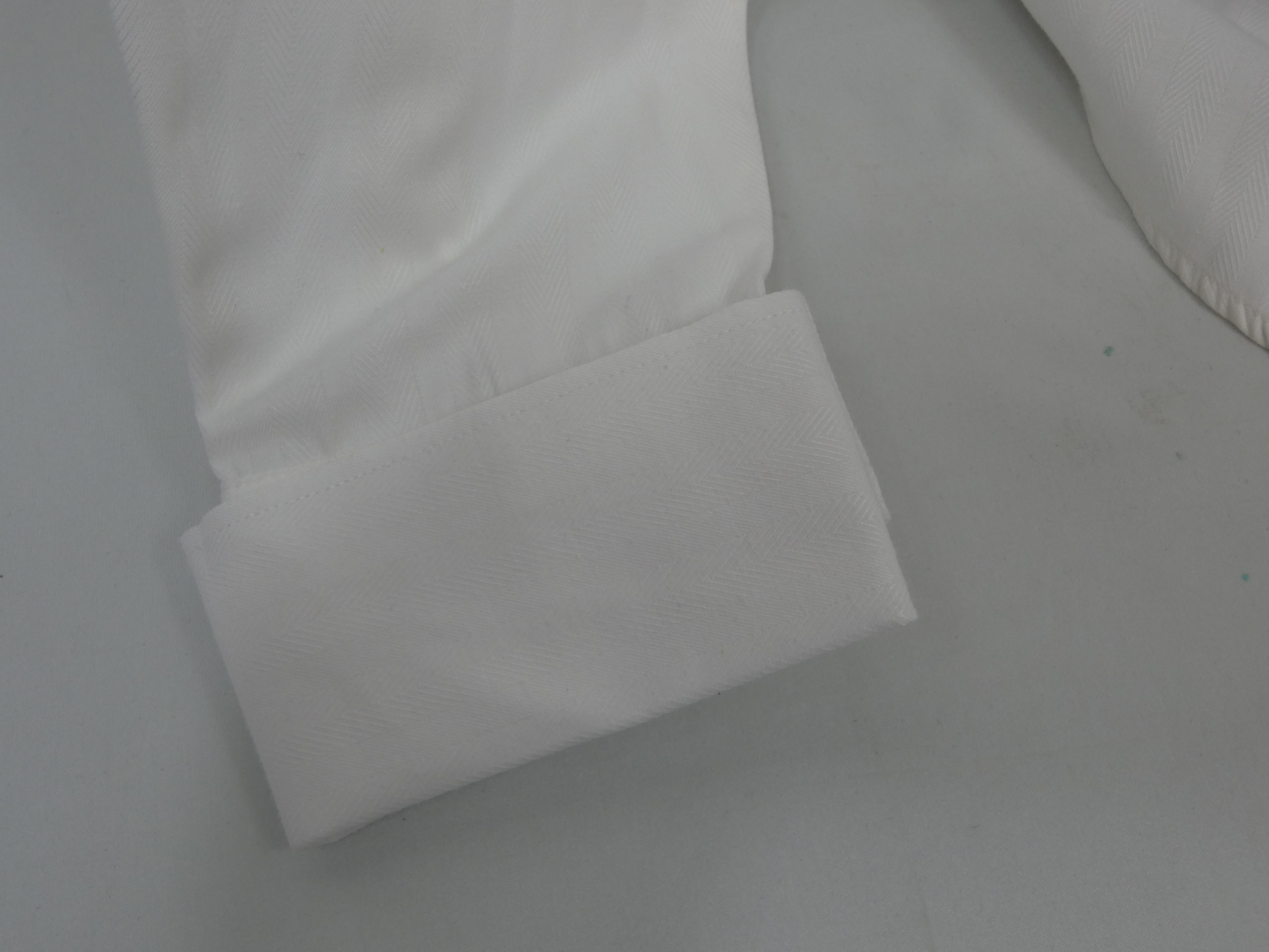 Chemise à manches longues en coton blanc de marque GIORGIO ARMANI T.40 - Photo 3