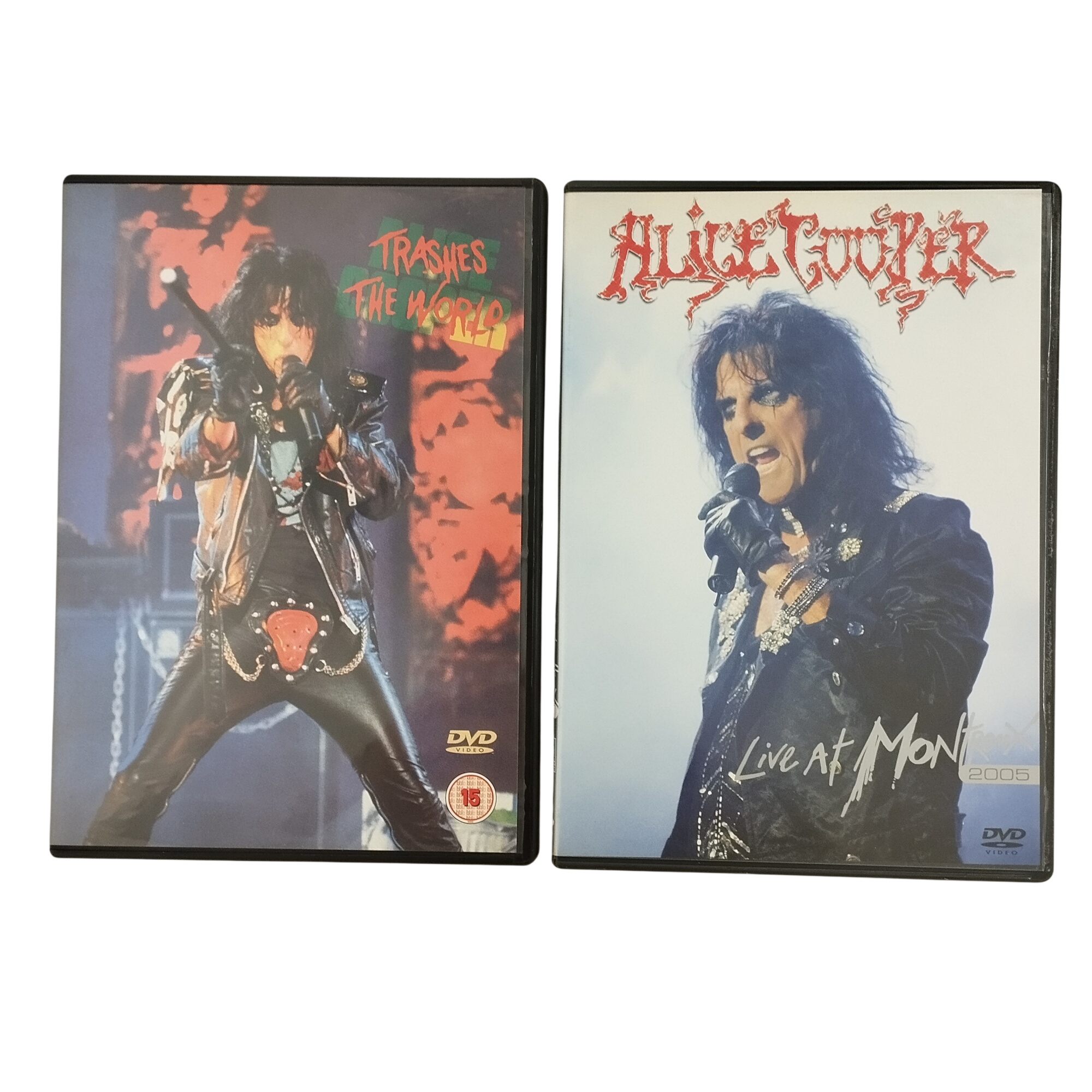Acheter Lot de 2 DVD musicaux hard rock : Alice Cooper Trashes the World / Alice Cooper Live at Montreux Comme neuf - 20,00 € Lot de 2 DVD musicaux hard rock : Alice Cooper Trashes the World / Alice Cooper Live at Montreux Comme neuf - reconditionné disponible sur Label Emmaüs