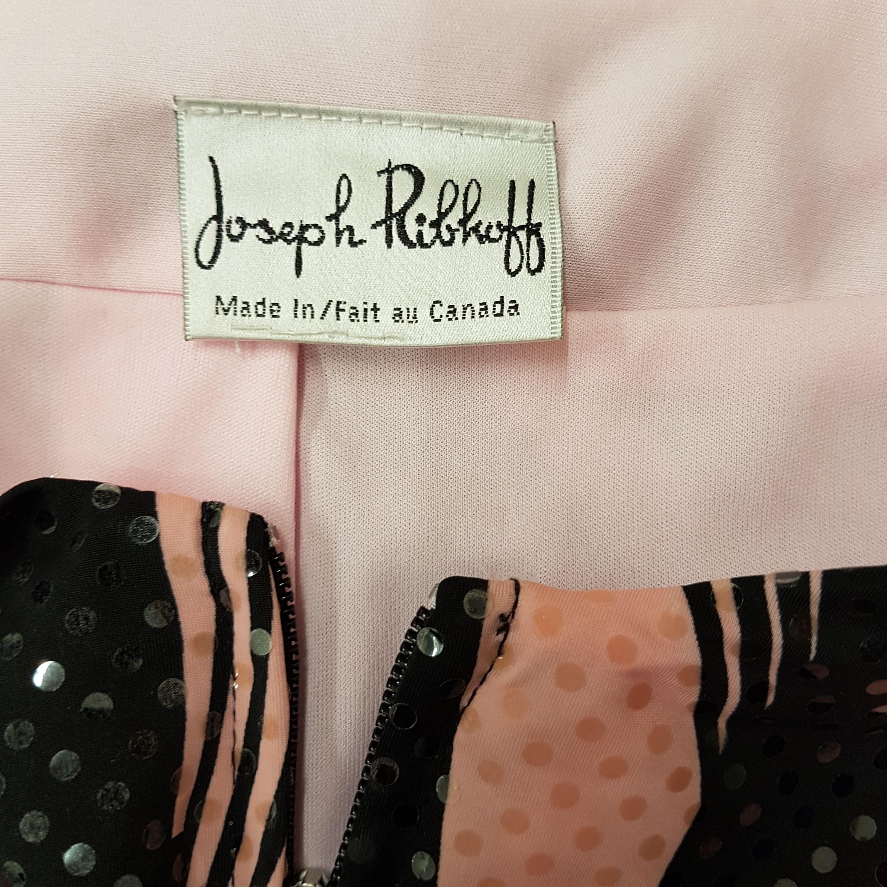 Veste de fête rose et noire - JOSEPH RIBKOFF - taille 44 - Photo 5