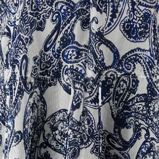 Tunique blanche imprimé bleu foncé -Femme- MNG suit -Taille XS Très bon état - Vue 4 - 